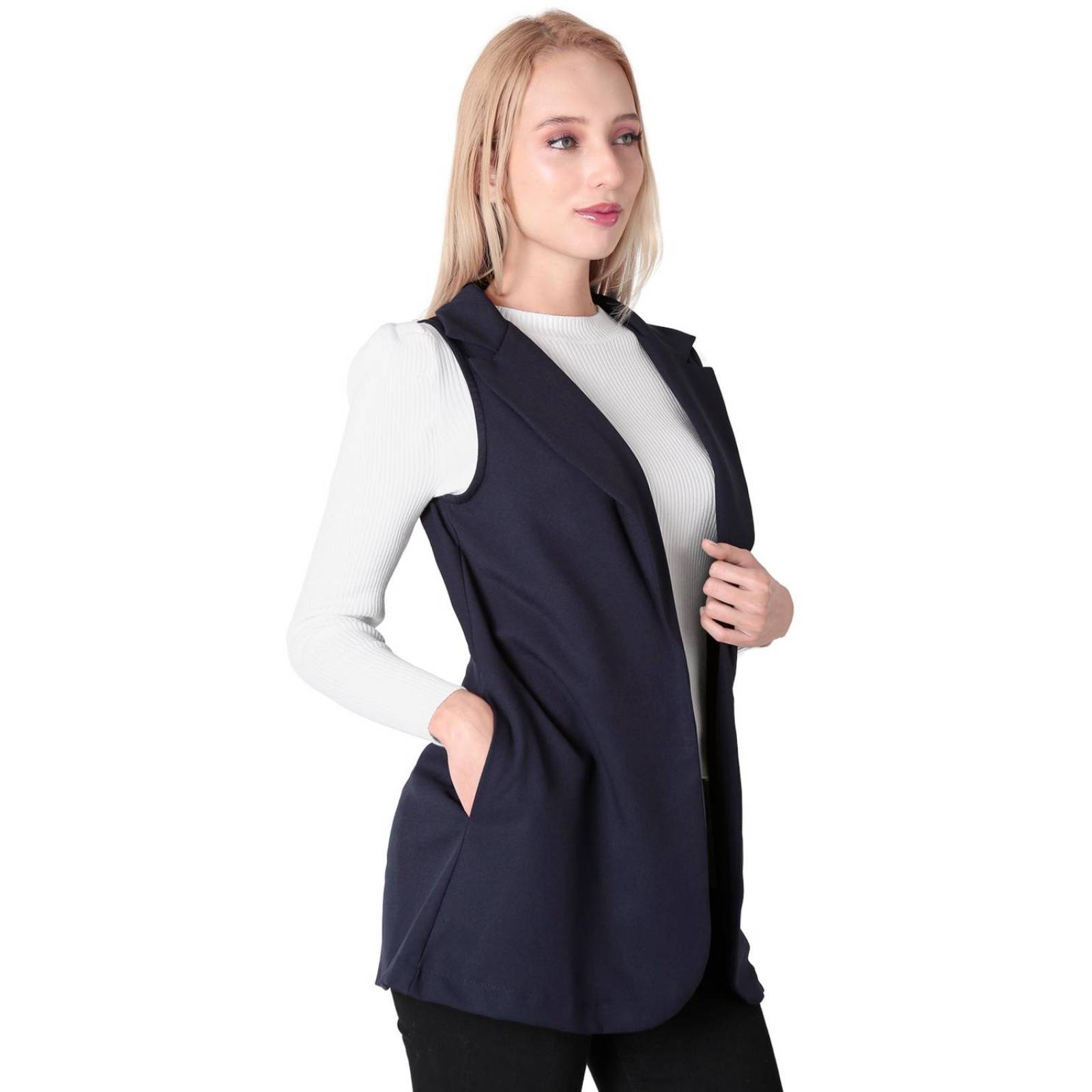 Chaleco Mujer Casual Azul Stfashion 79304637 .