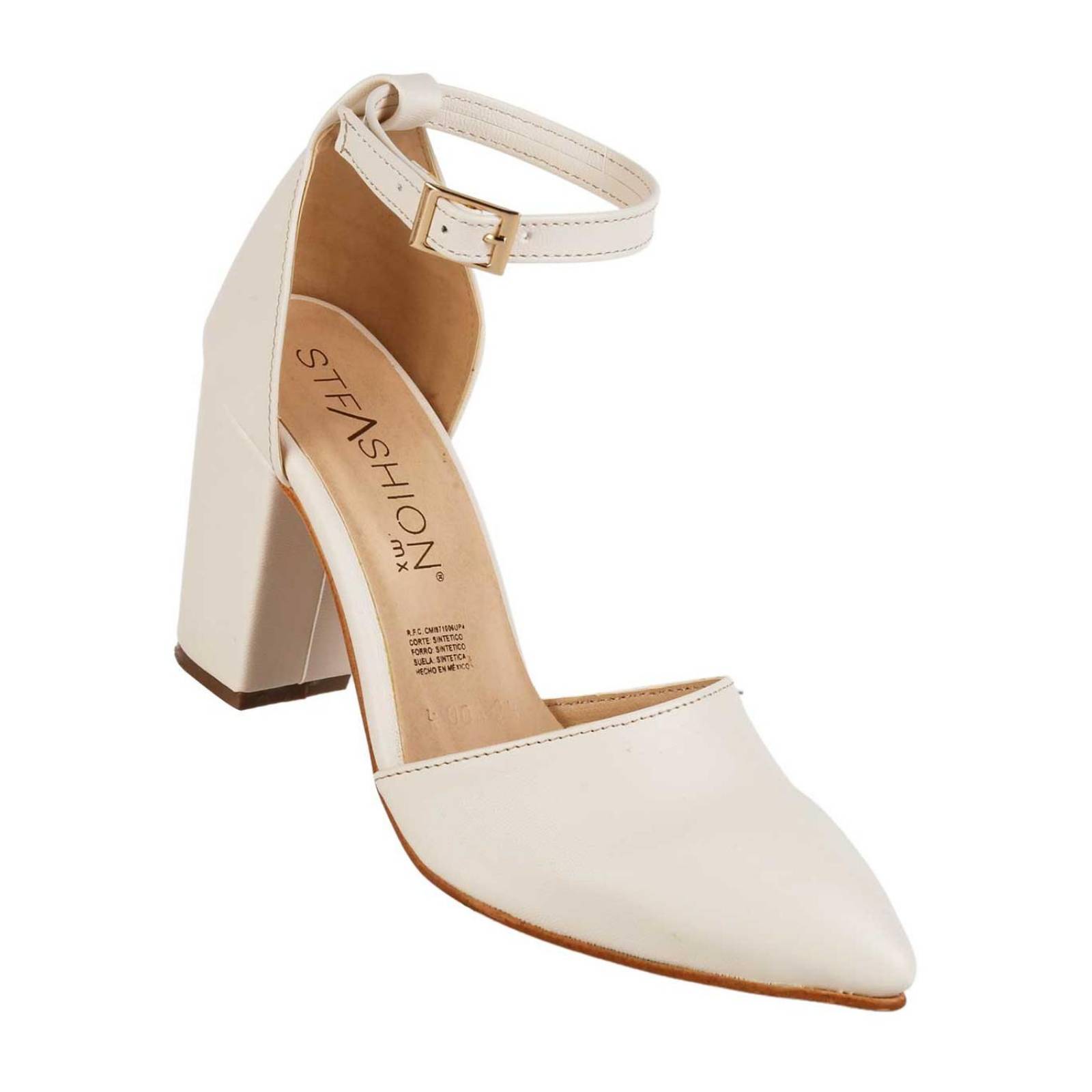 Zapatilla Mujer Tacón Crema Stfashion 24103900 
