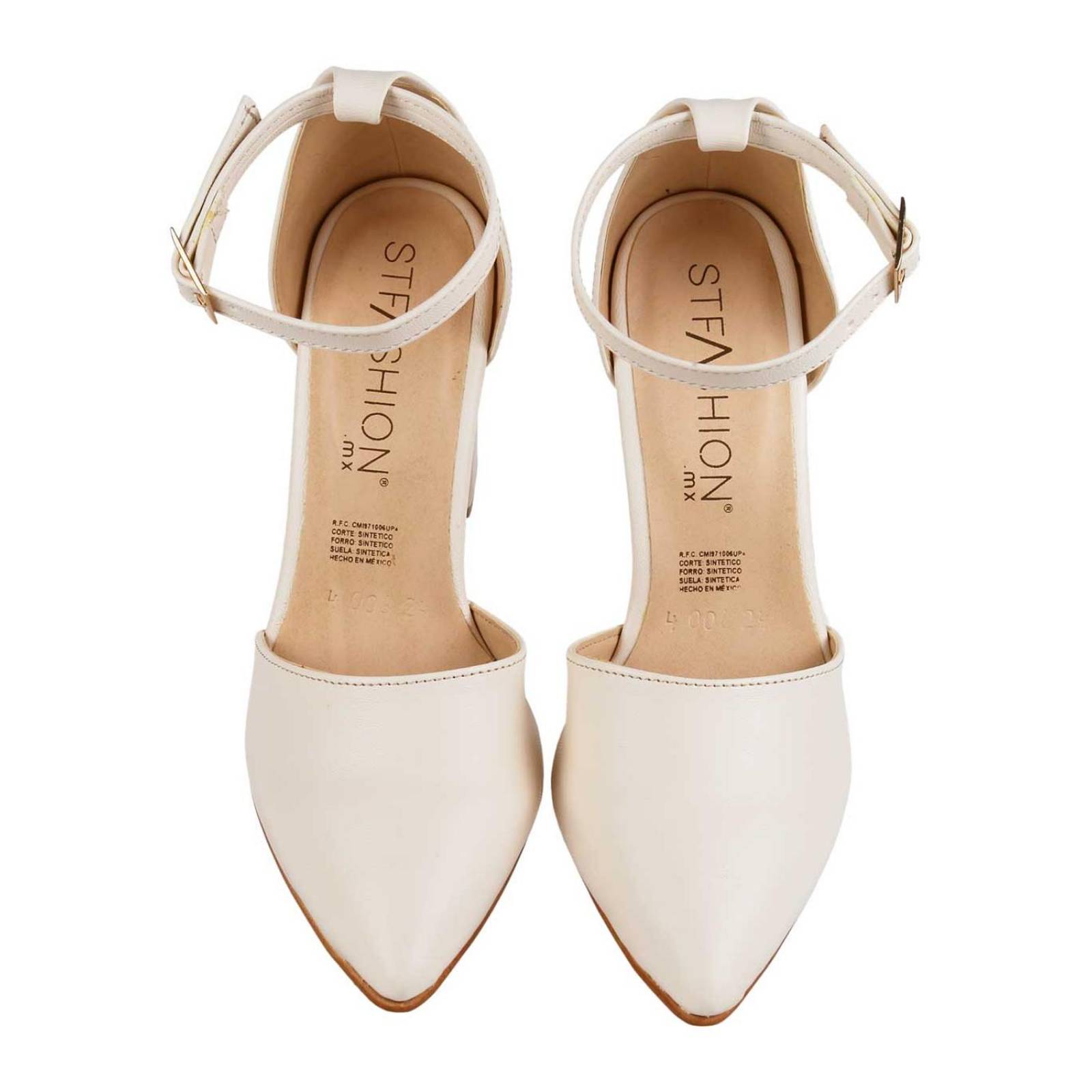 Zapatilla Mujer Tacón Crema Stfashion 24103900 