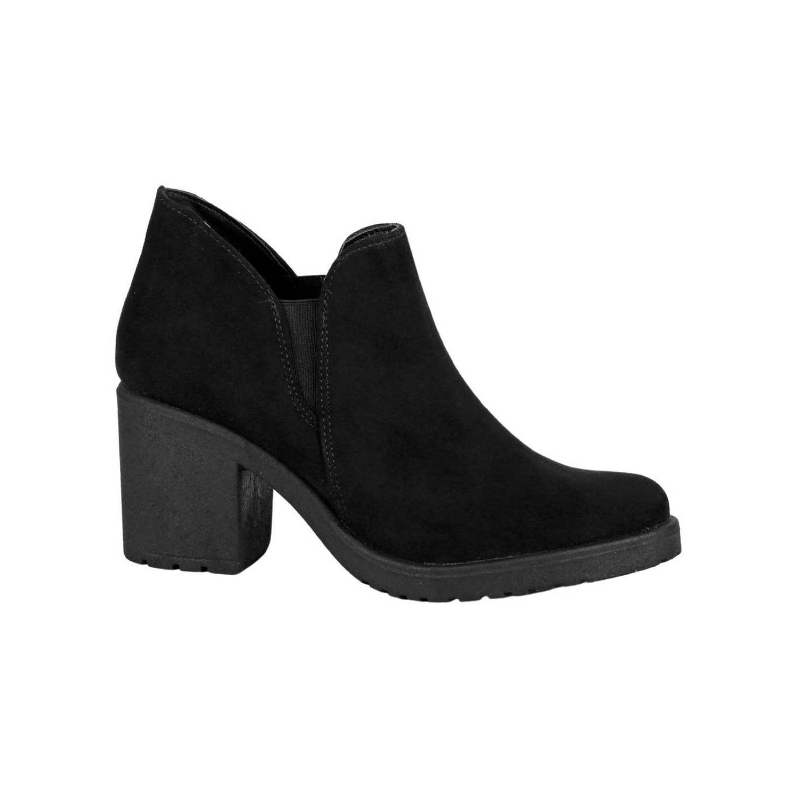 Botín Mujer Casual Tacón Negro Stfashion 06203906 