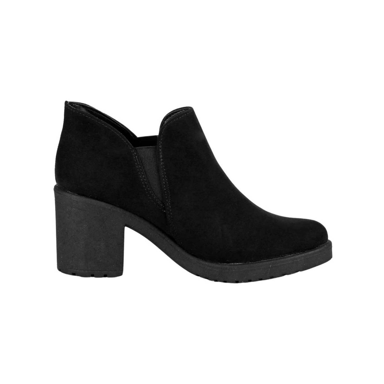 Botín Mujer Casual Tacón Negro Stfashion 06203906 