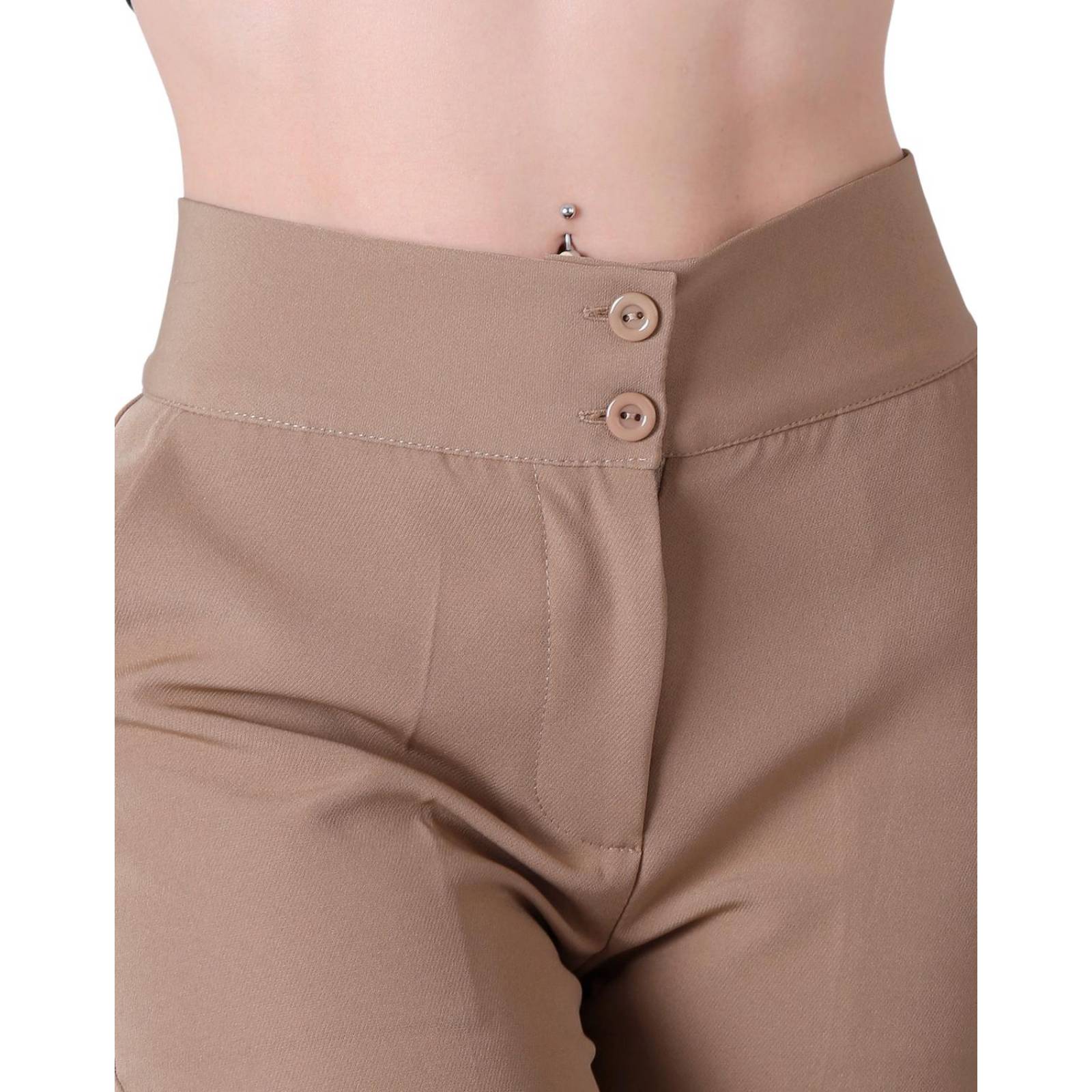 Pantalón Mujer Vestir Recto Beige Stfashion 79304641 .