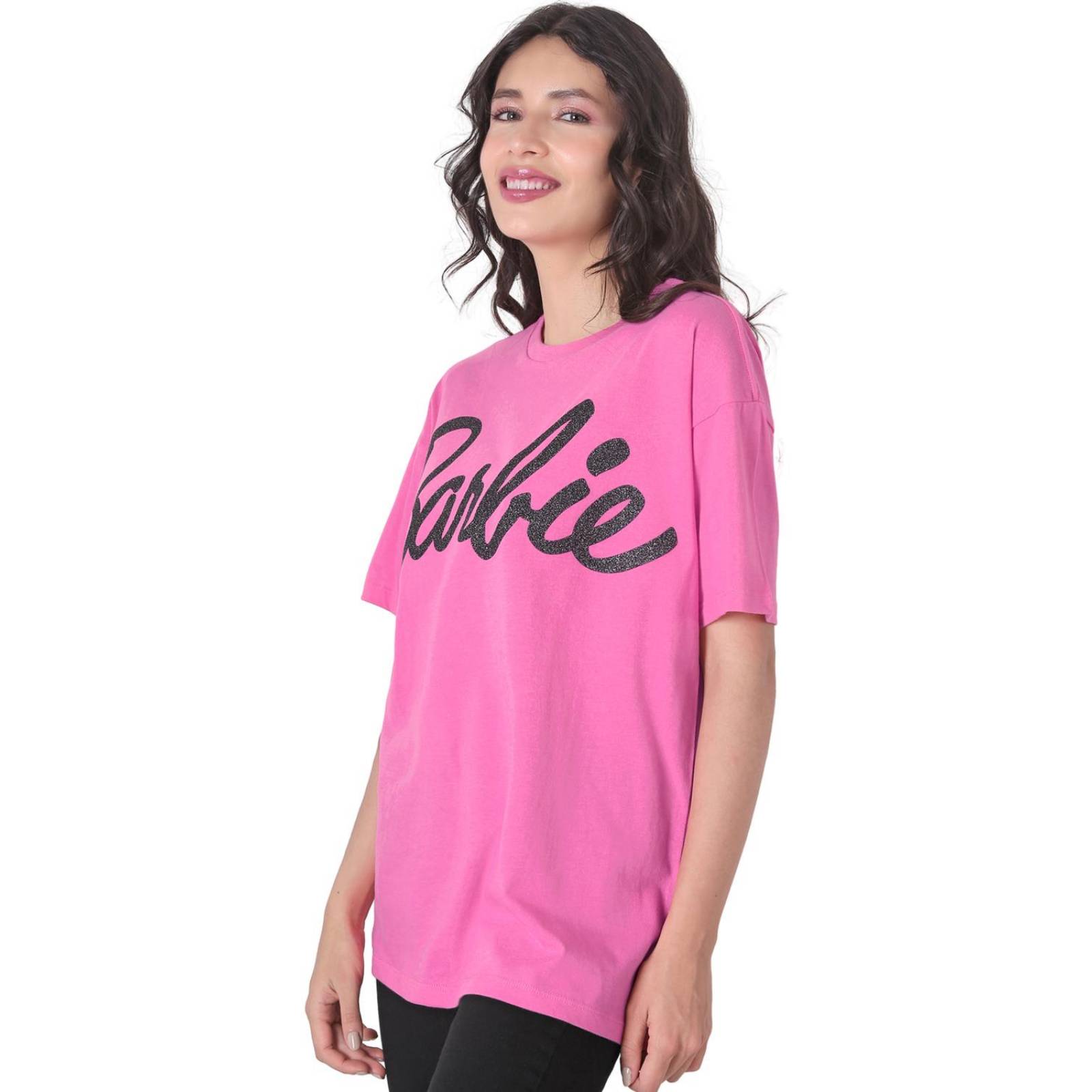 Playera Mujer Moda Camiseta Rosa Barbie 58204811 .