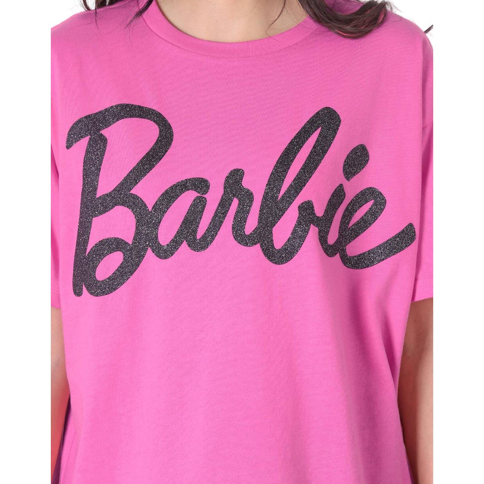 Playera Mujer Moda Camiseta Rosa Barbie 58204811 .