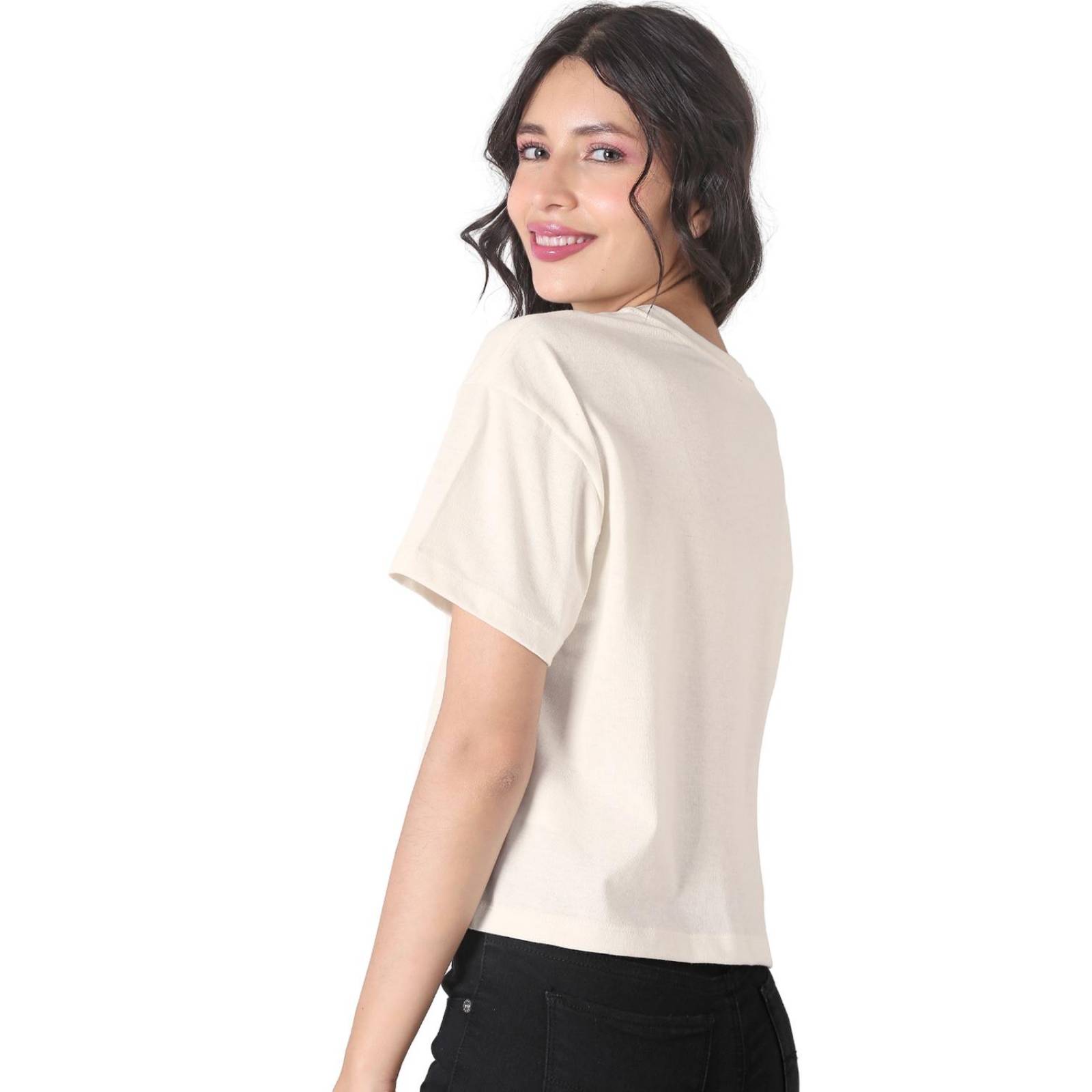 Playera Mujer Moda Top Crema Disney 58204801 