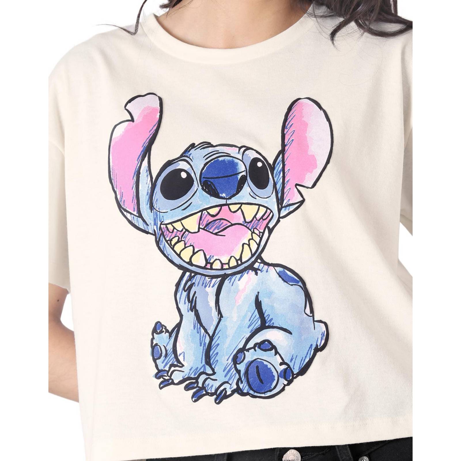 Playera Mujer Moda Top Crema Disney 58204801 
