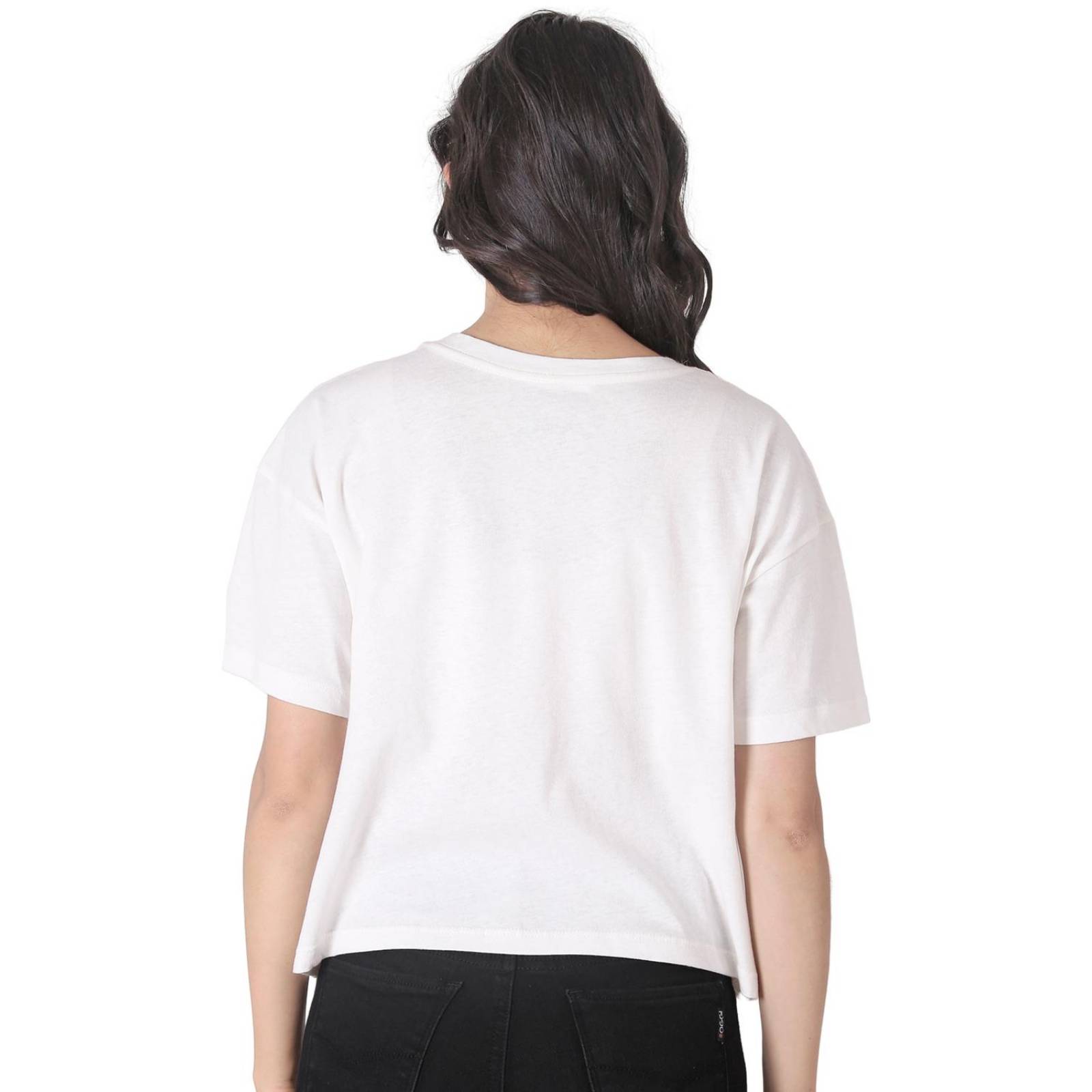 Playera Mujer Moda Top Crema K-Pop 58204804