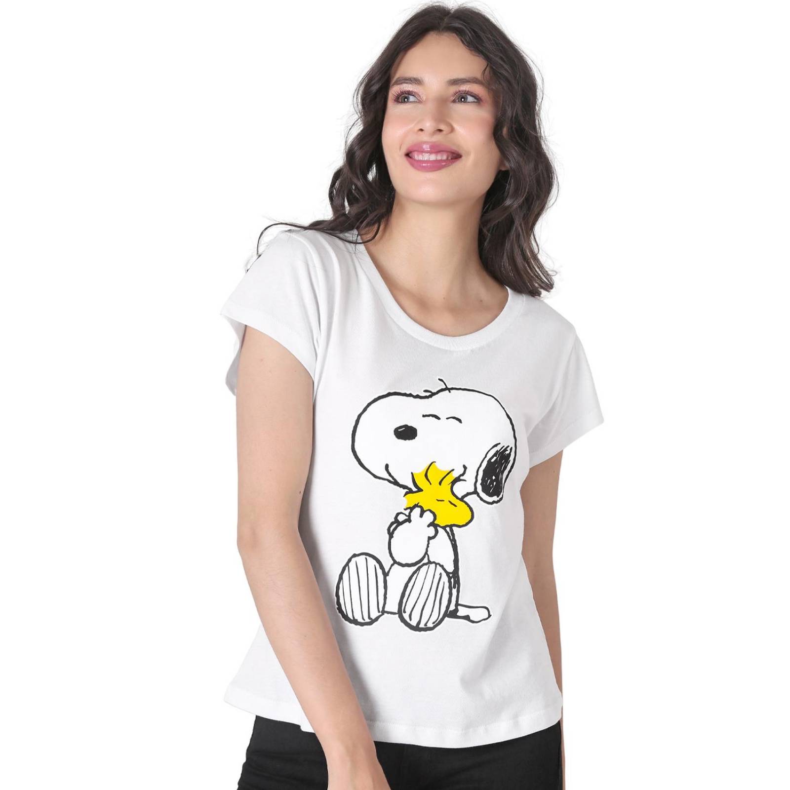 Playera Mujer Moda Camiseta Blanco Peanuts 58204814 