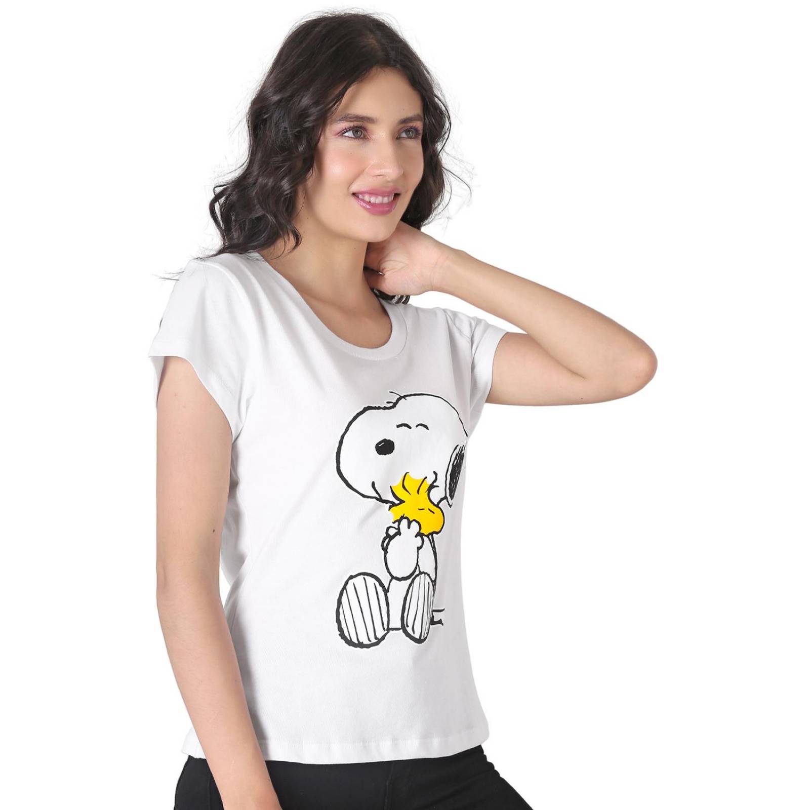 Playera Mujer Moda Camiseta Blanco Peanuts 58204814 