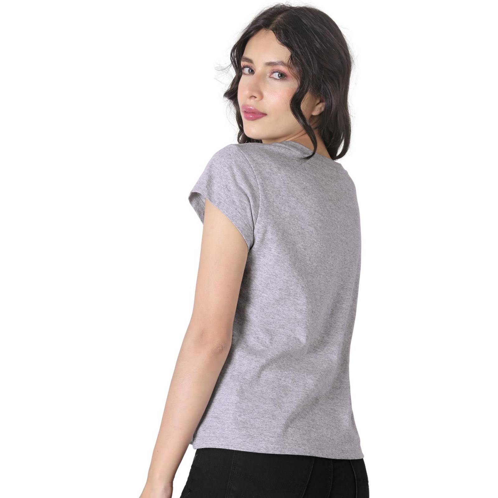 Playera Mujer Moda Camiseta Gris Friends 58204807 .