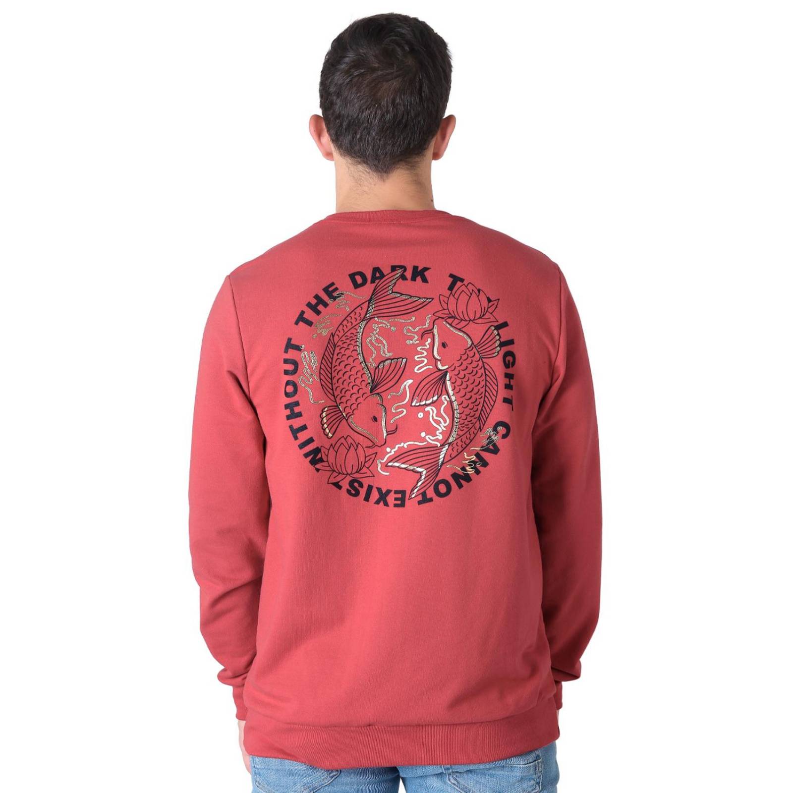 Sudadera roja hombre online sin capucha