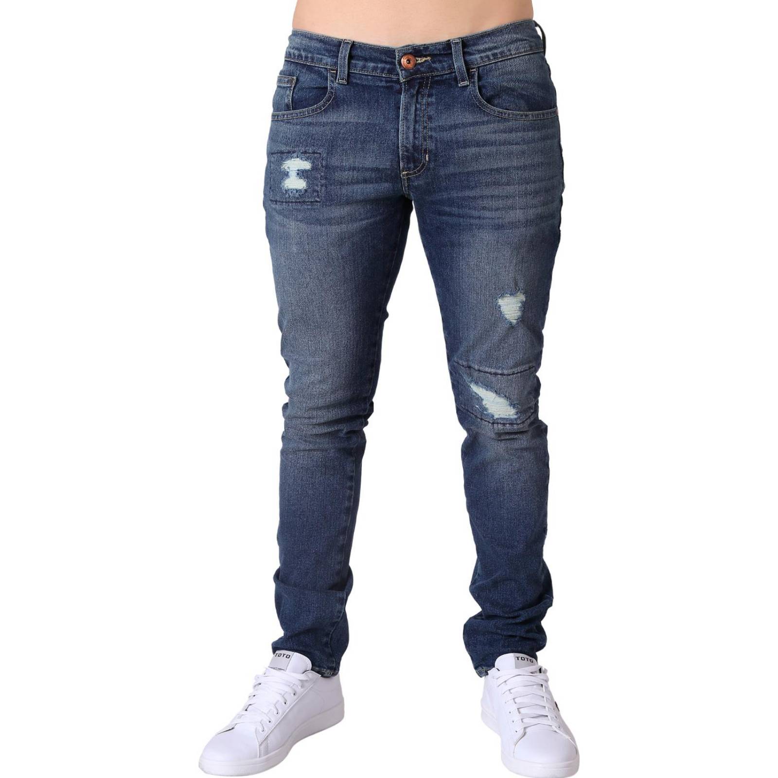 Jeans Hombre Moda Slim Azul Oggi 59104814 