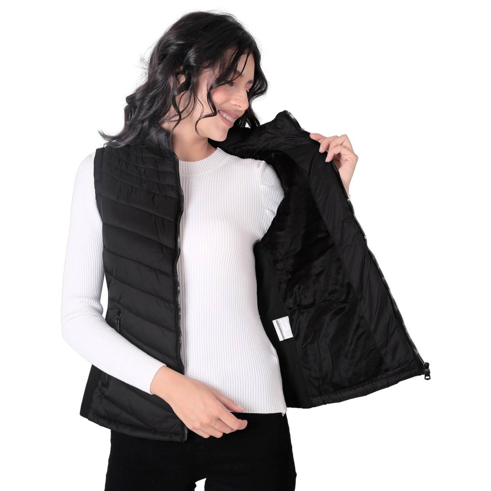 Chaleco Invernal Mujer Negro Giovanni Gali 50704924