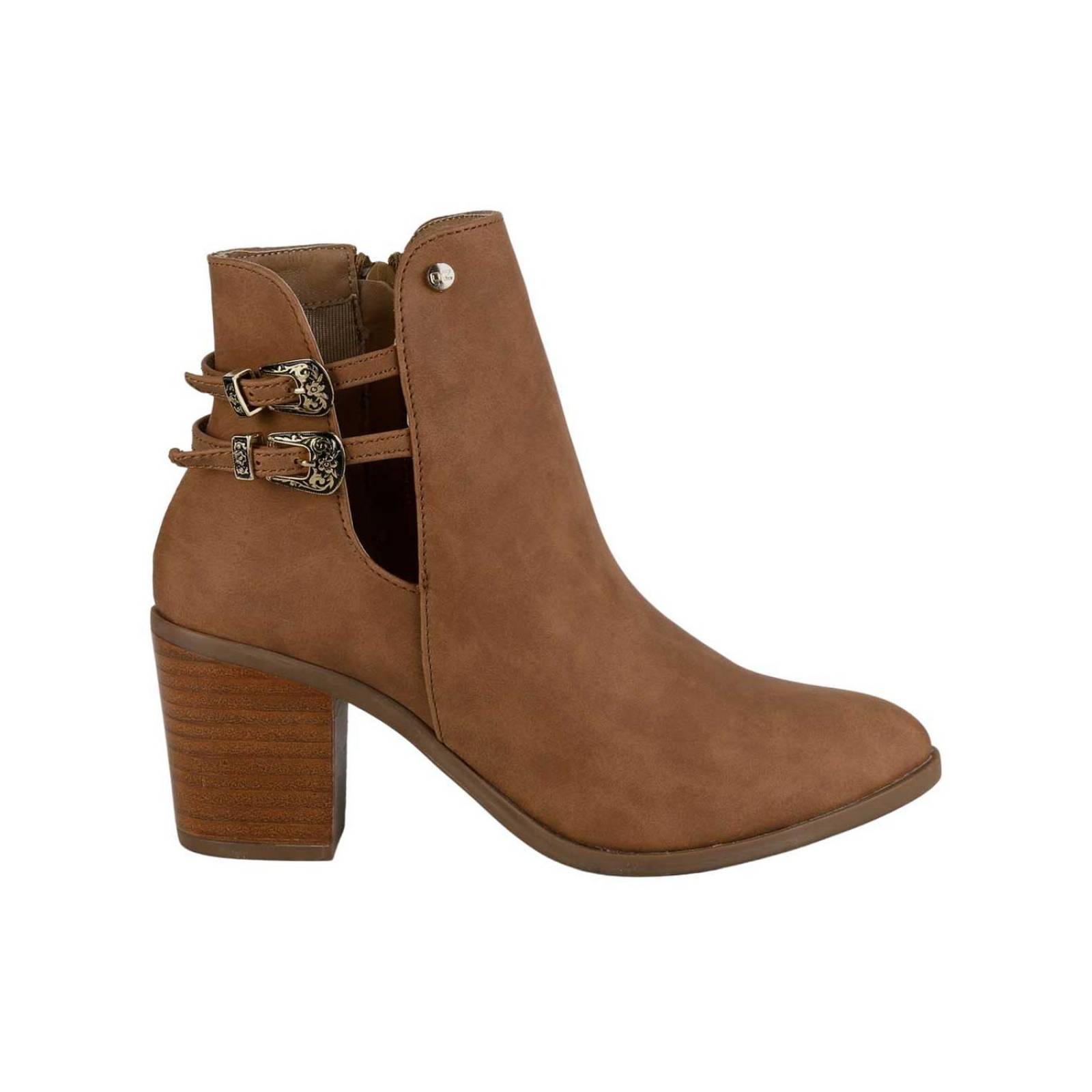 Botin Casual Mujer Café Tacto Piel Capa De Ozono 06003920 