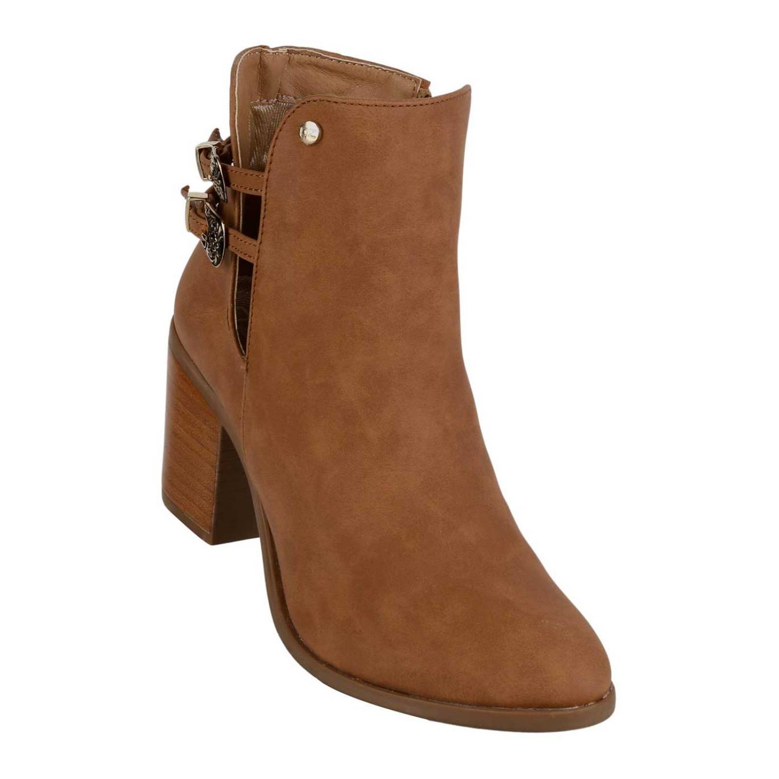 Botin Casual Mujer Café Tacto Piel Capa De Ozono 06003920 