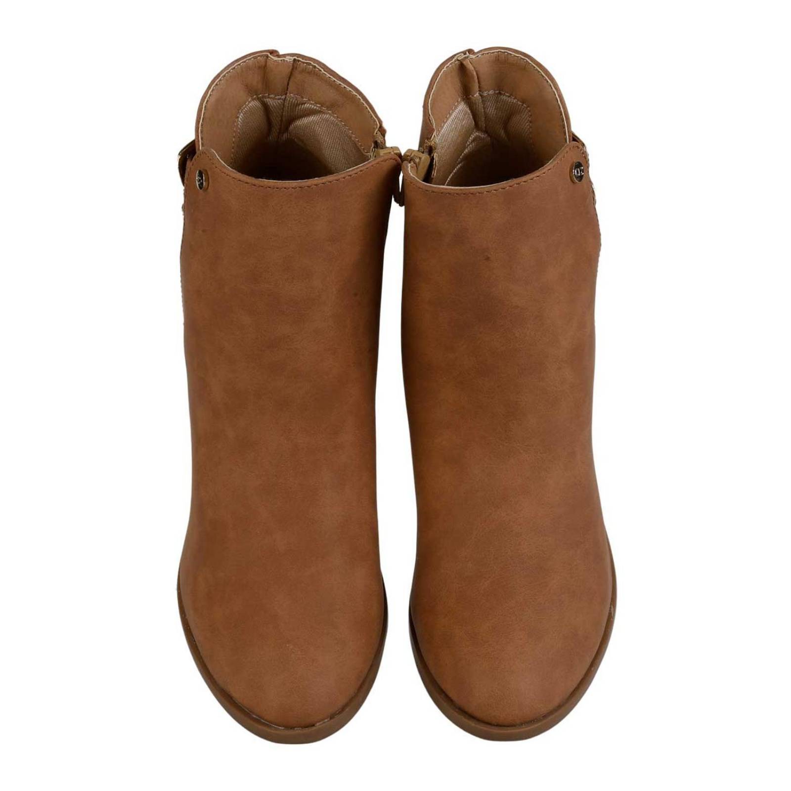 Botin Casual Mujer Café Tacto Piel Capa De Ozono 06003920 