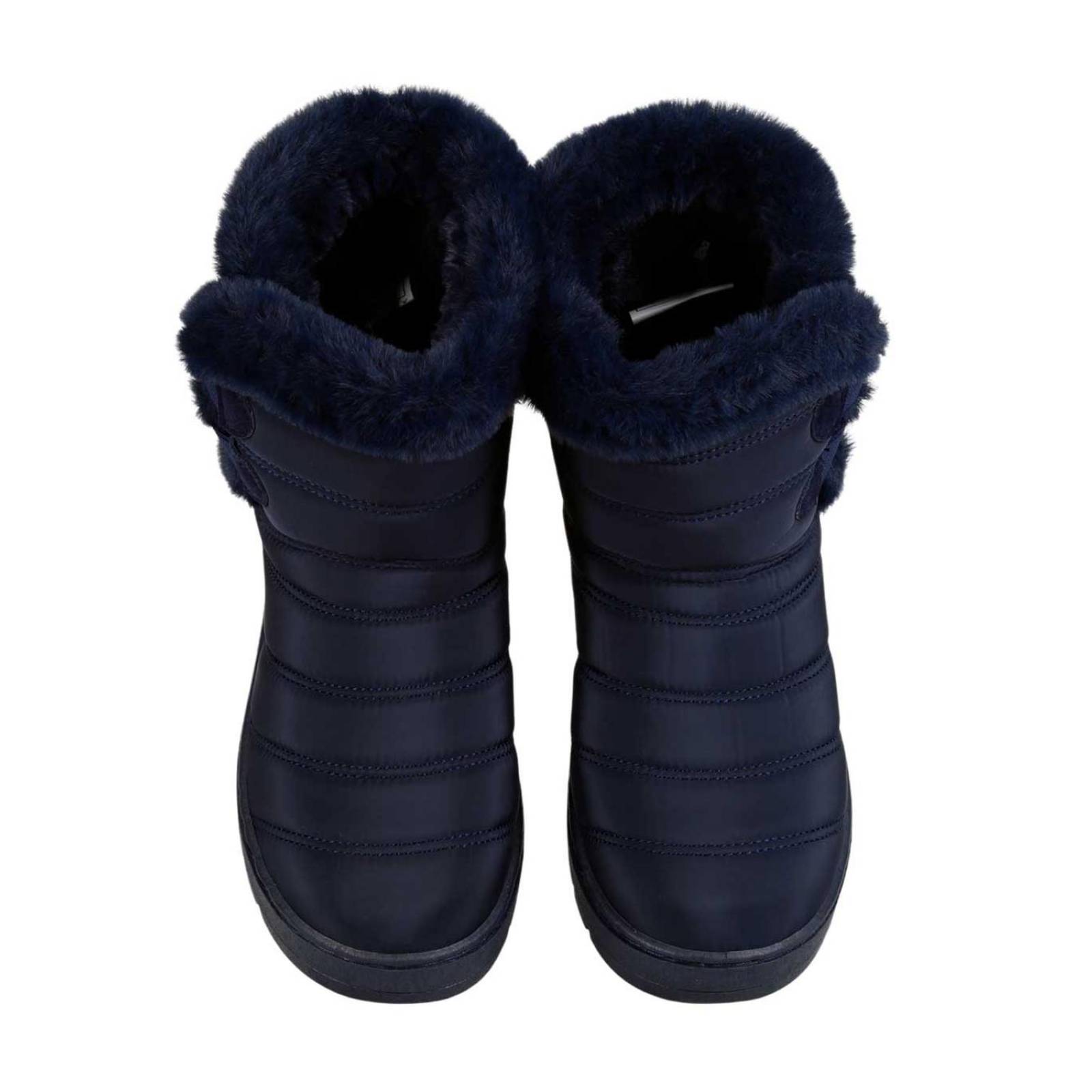 Bota Invernal Piso Mujer Azul Textil Furor 19403903