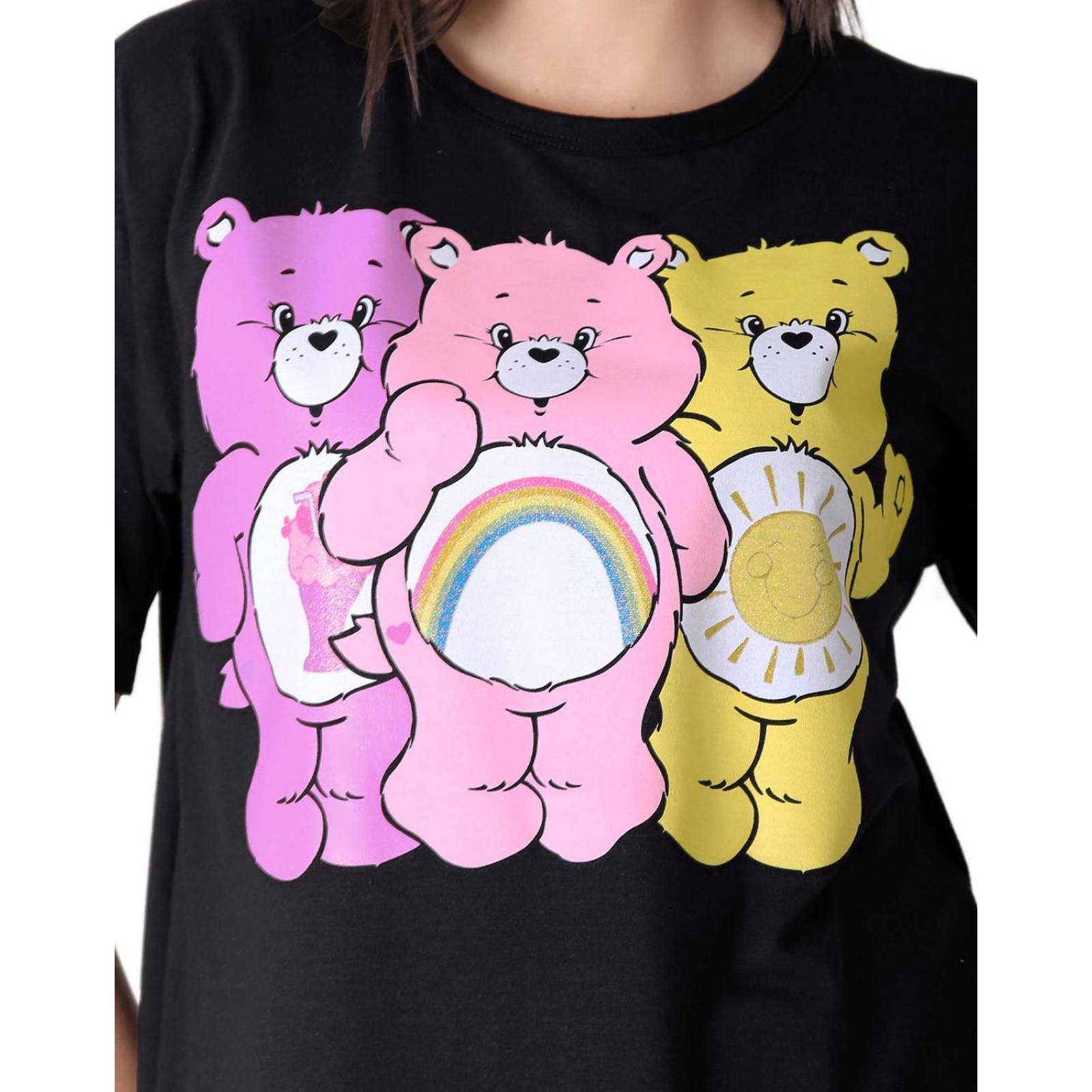Playera Moda Camiseta Mujer Negro Ositos Cariñositos 58204859 