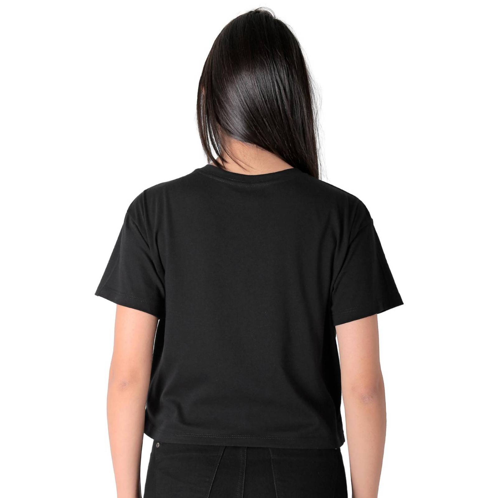 Playera Moda Crop Top Mujer Negro Black Pink 58204853 