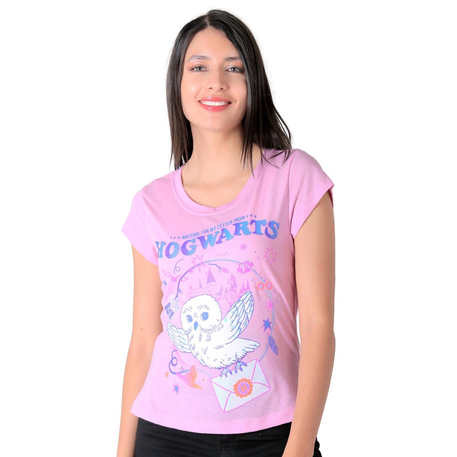 Playera Mujer Moda Camiseta Rosa Harry Potter 58204851 