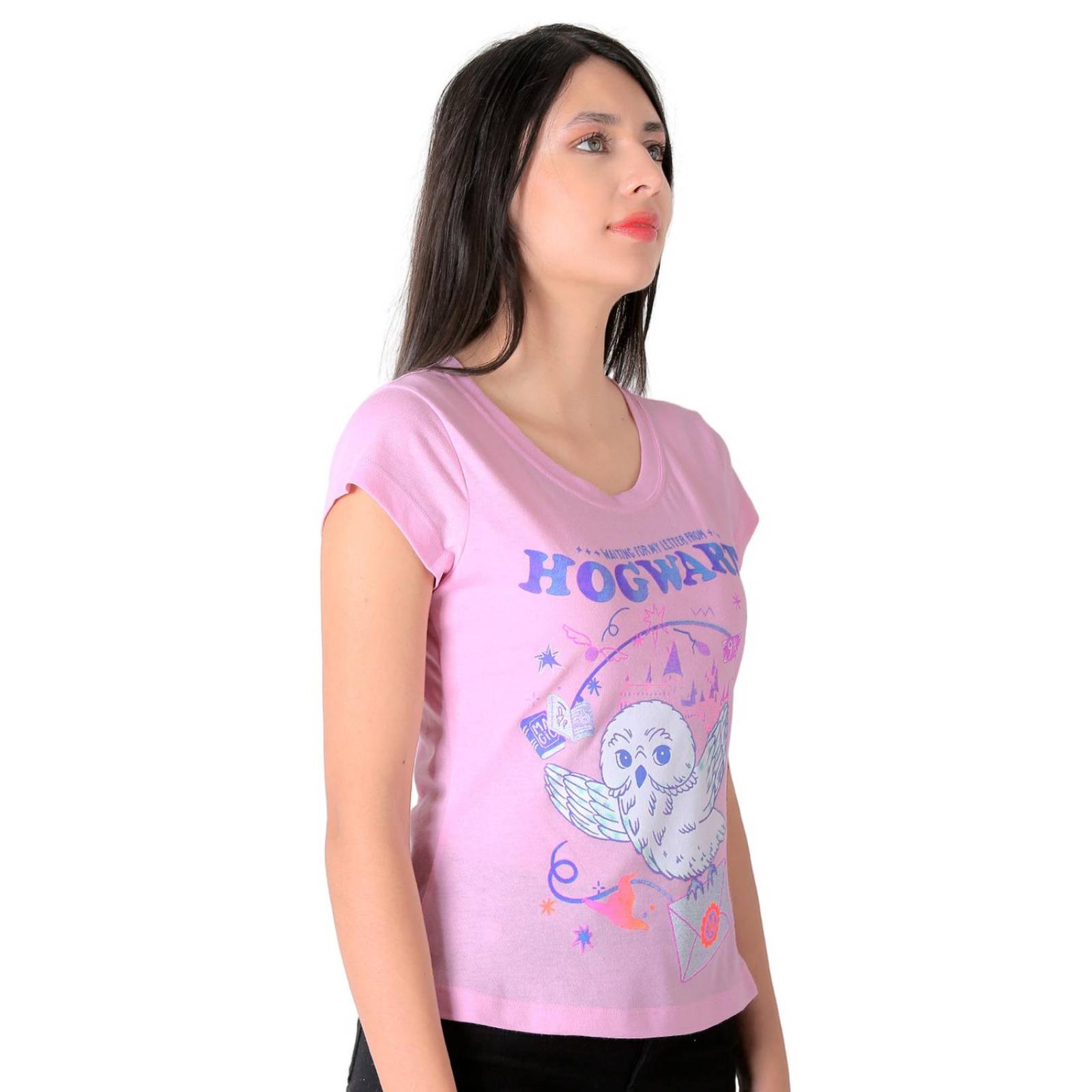 Playera Mujer Moda Camiseta Rosa Harry Potter 58204851 