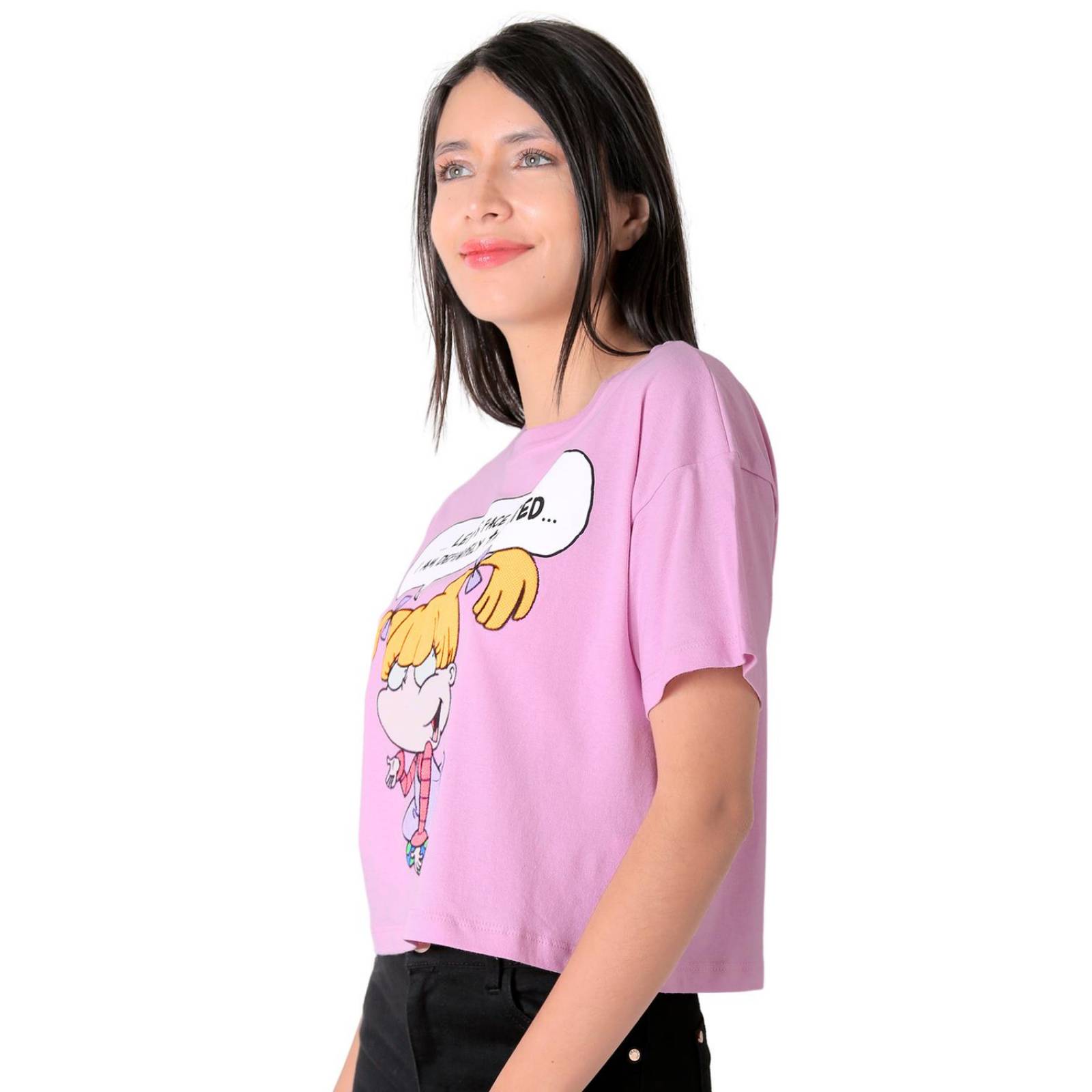 Playera Mujer Moda Top Lila Nickelodeon 58204861 .