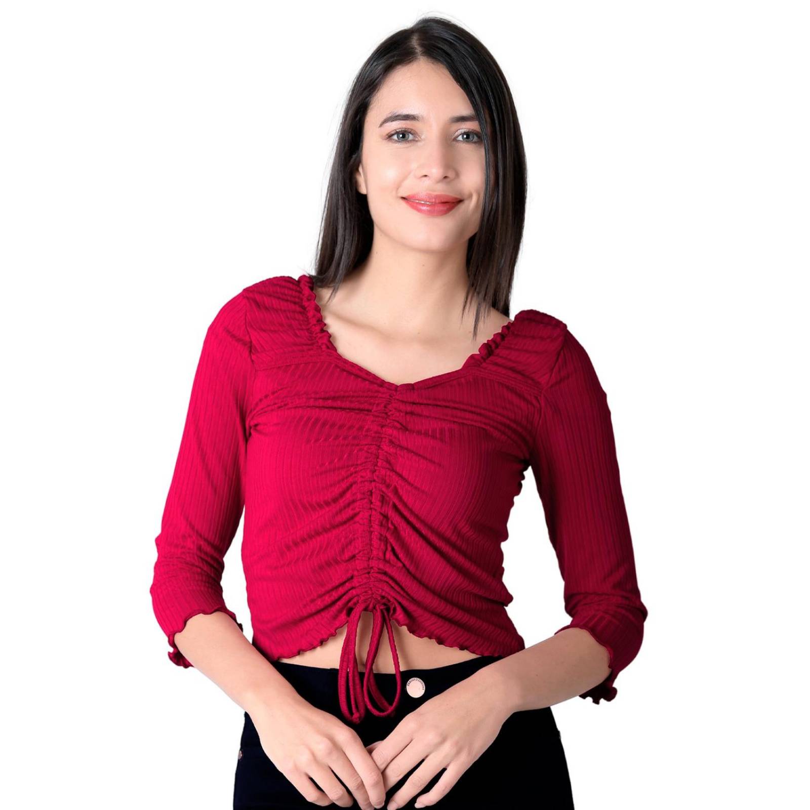 Blusas rojas modernas on sale