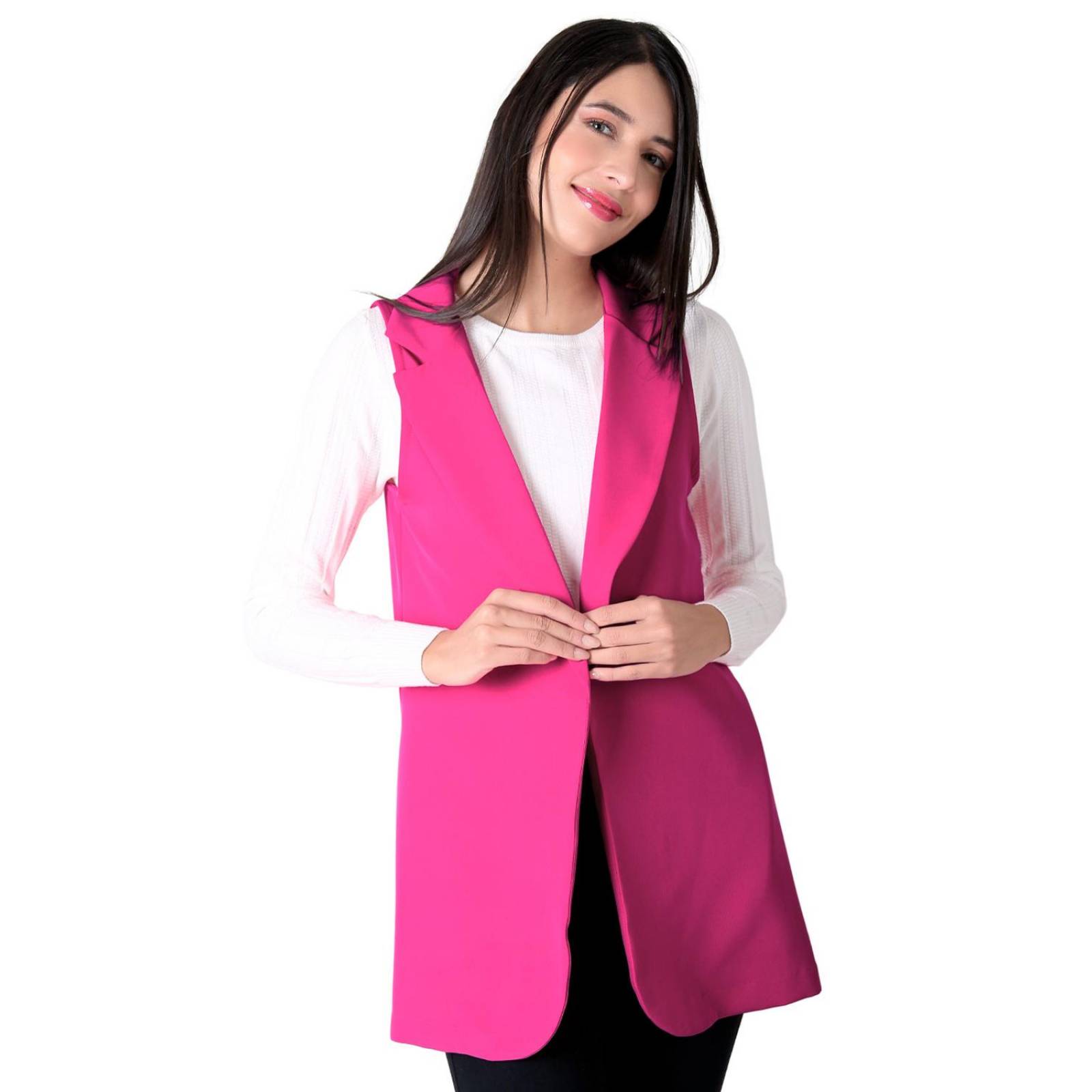 Chaleco Mujer Casual Rosa Stfashion 79304807 .