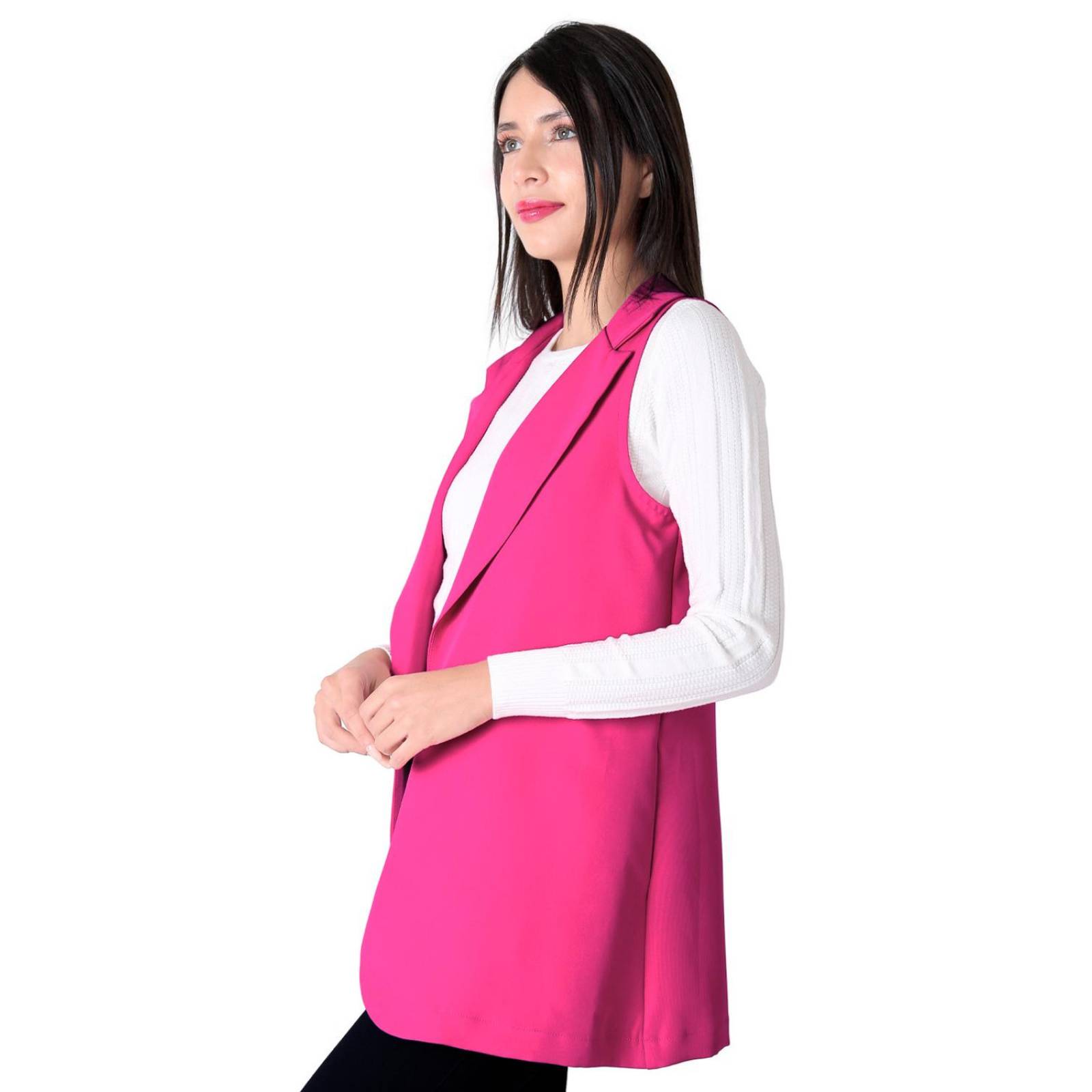 Chaleco Mujer Casual Rosa Stfashion 79304807 .