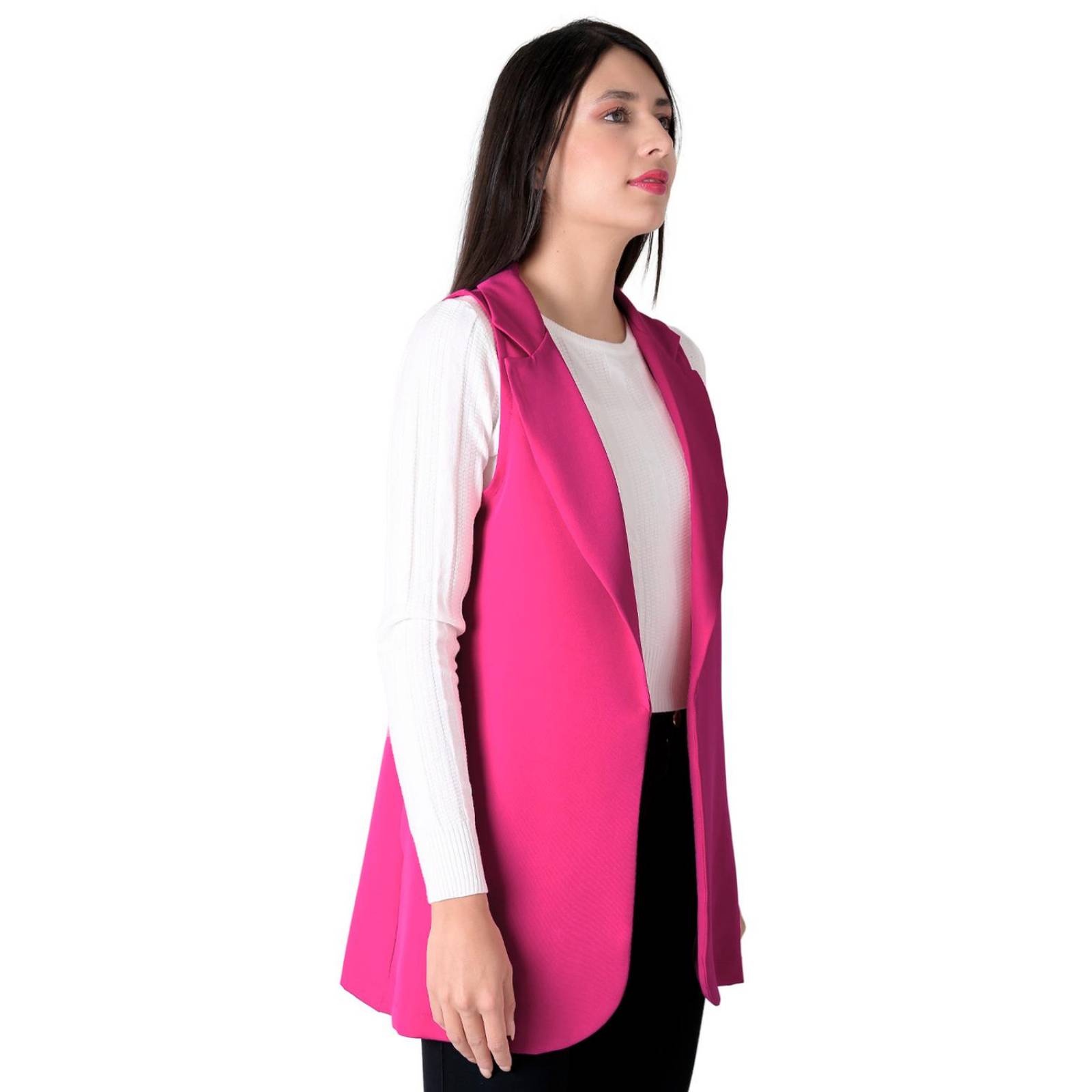Chaleco Mujer Casual Rosa Stfashion 79304807 .