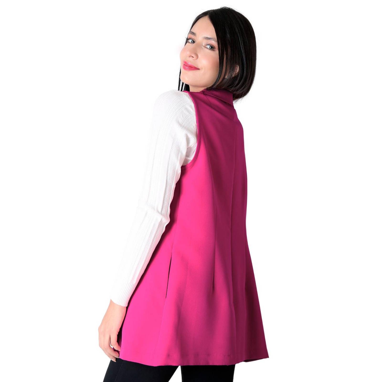 Chaleco Mujer Casual Rosa Stfashion 79304807 .