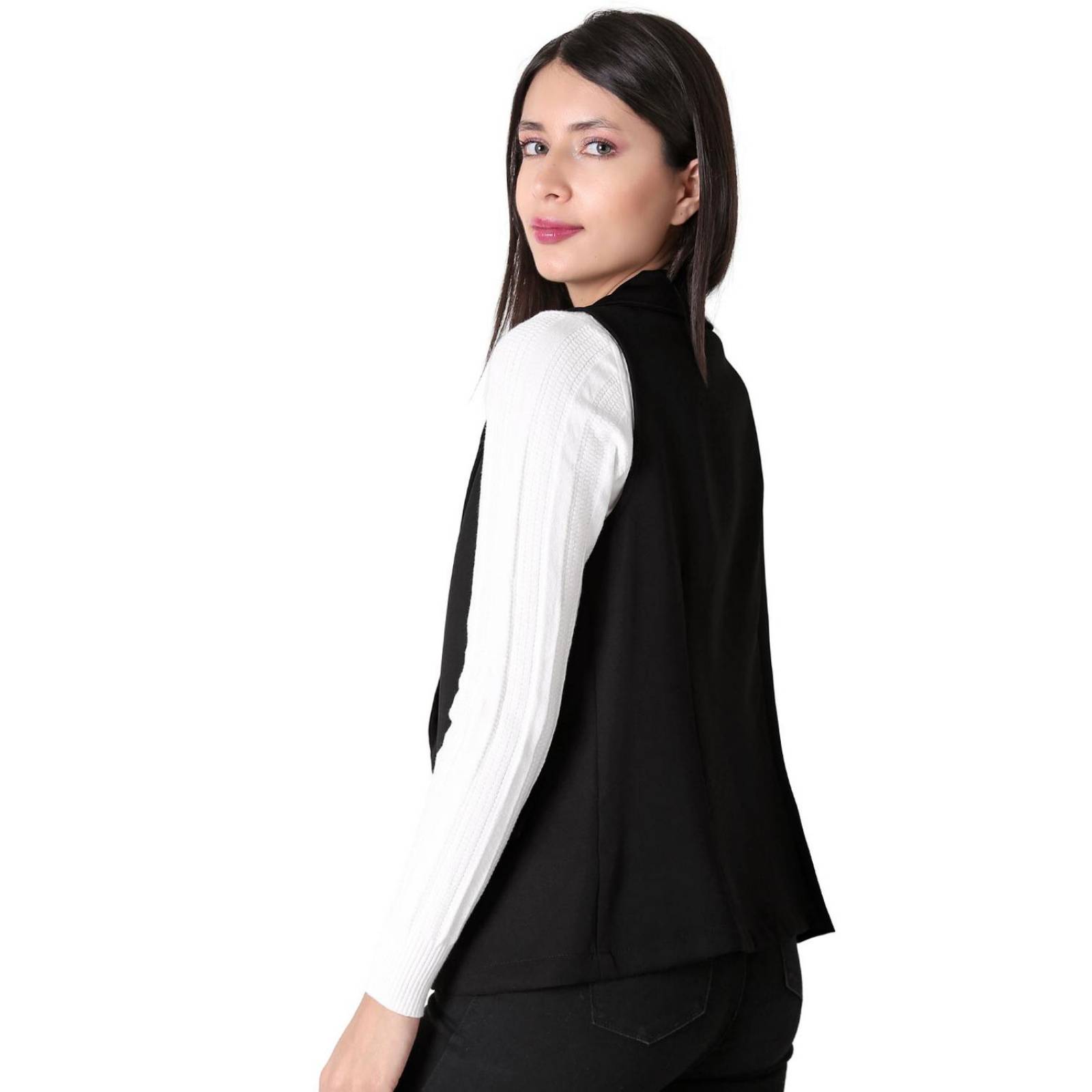 Chaleco Mujer Casual Negro Stfashion 79304646 .