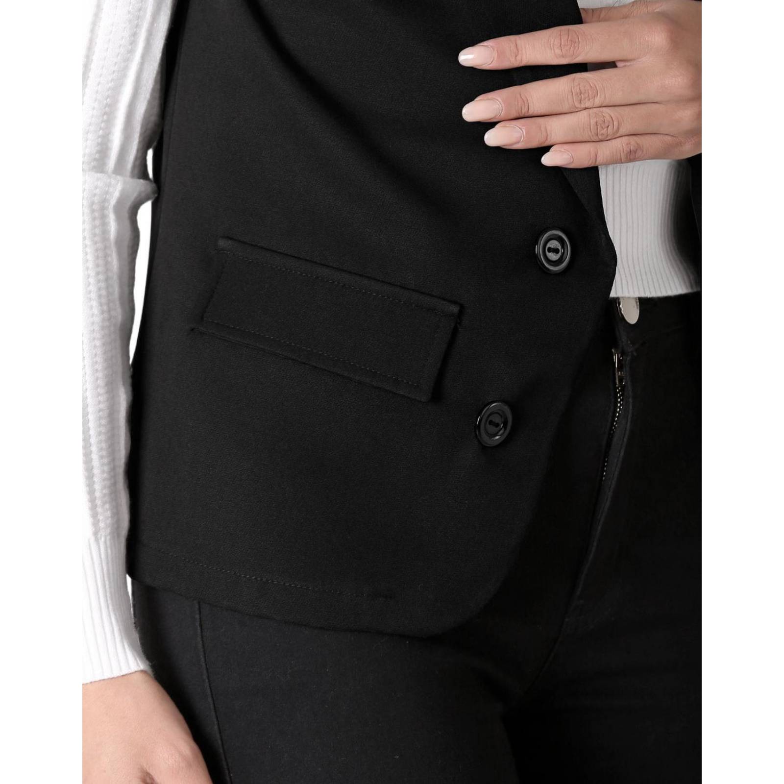 Chaleco Mujer Casual Negro Stfashion 79304646 .