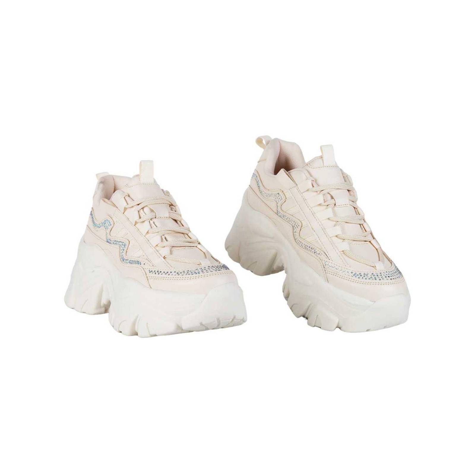 Tenis Mujer Casual Plataforma Crema Daddy 13304003 