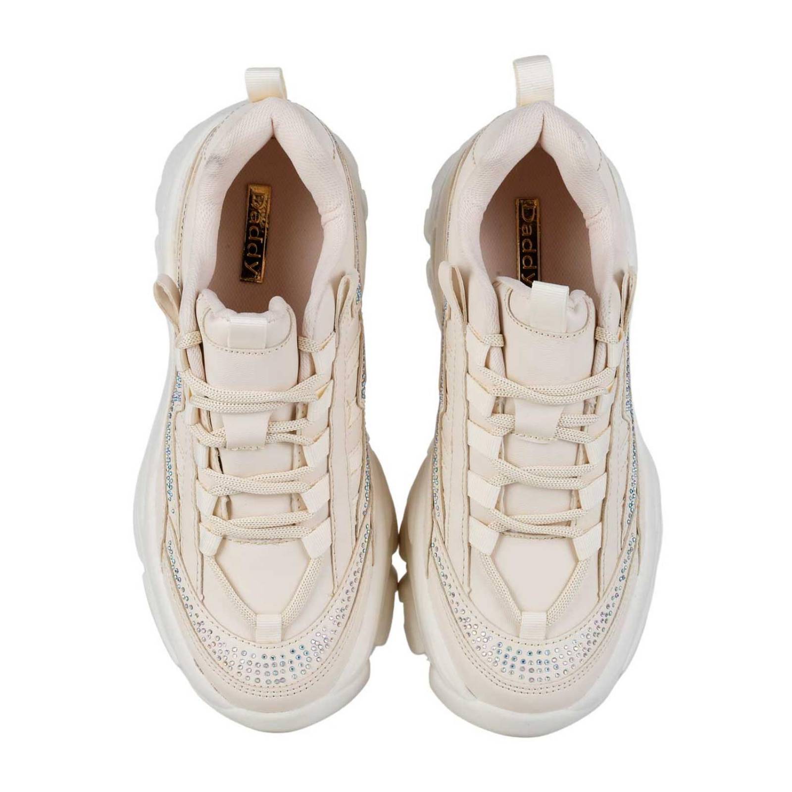 Tenis Mujer Casual Plataforma Crema Daddy 13304003 
