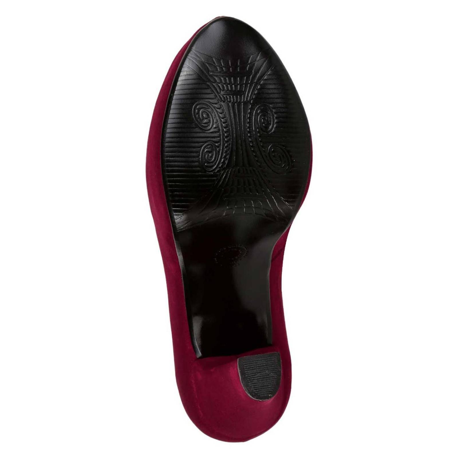 Botín Mujer Formal Tacón Vino Stfashion 03803909 