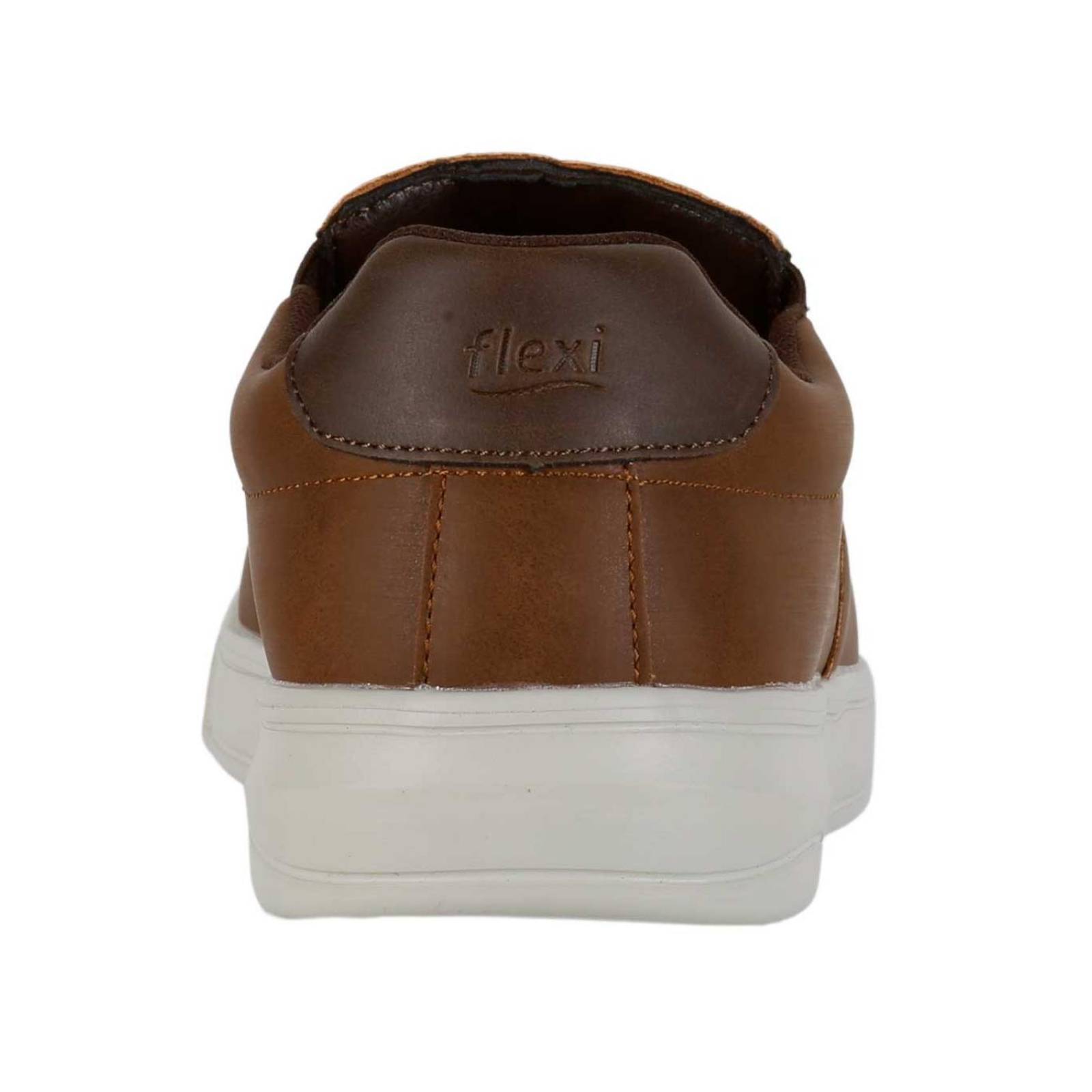 Tenis Hombre Casual Mocasín Café Piel Flexi 02503937 