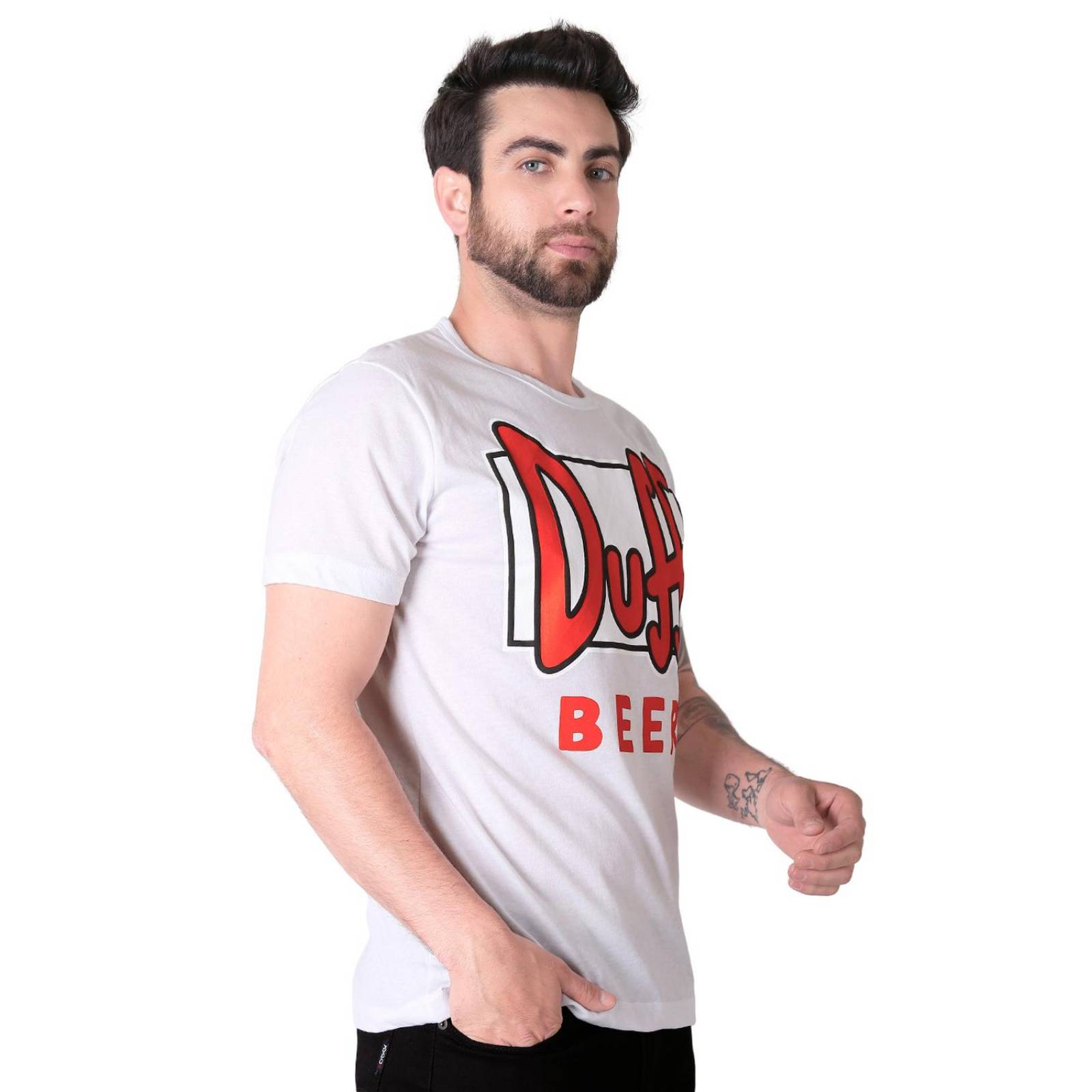 Playera Hombre Moda Camiseta Blanco Simpson 58204840 .