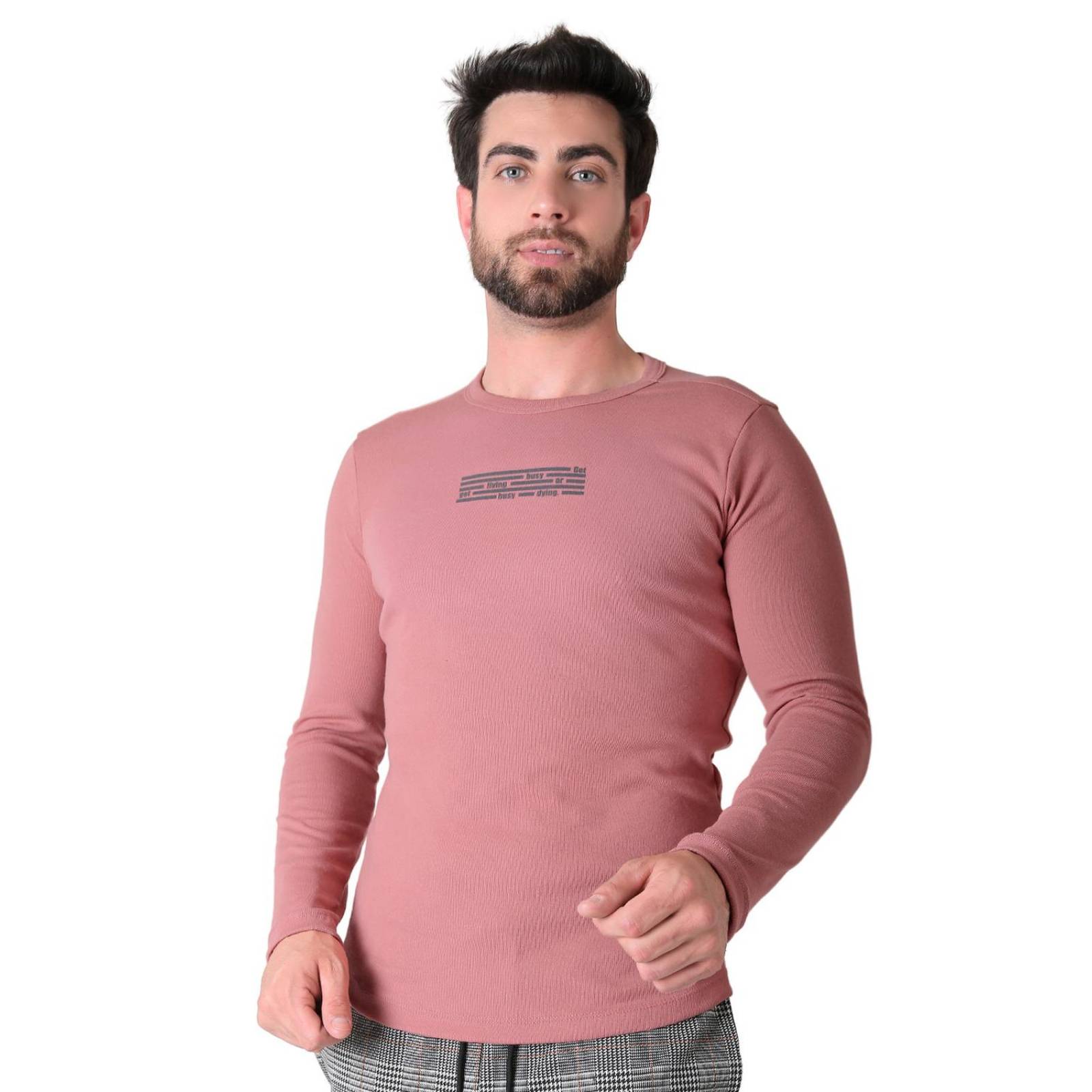 Playera Hombre Moda Camiseta Rosa Silver Plate 60204802 