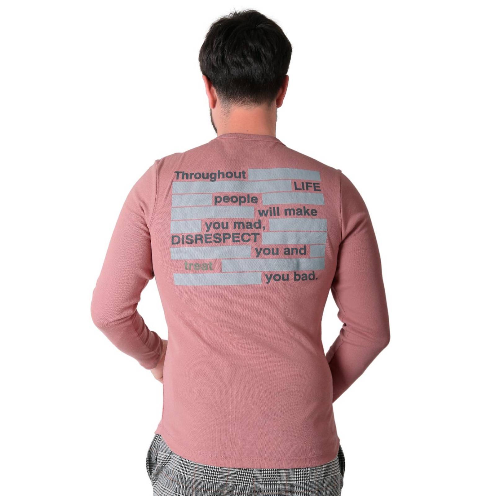 Playera Hombre Moda Camiseta Rosa Silver Plate 60204802 
