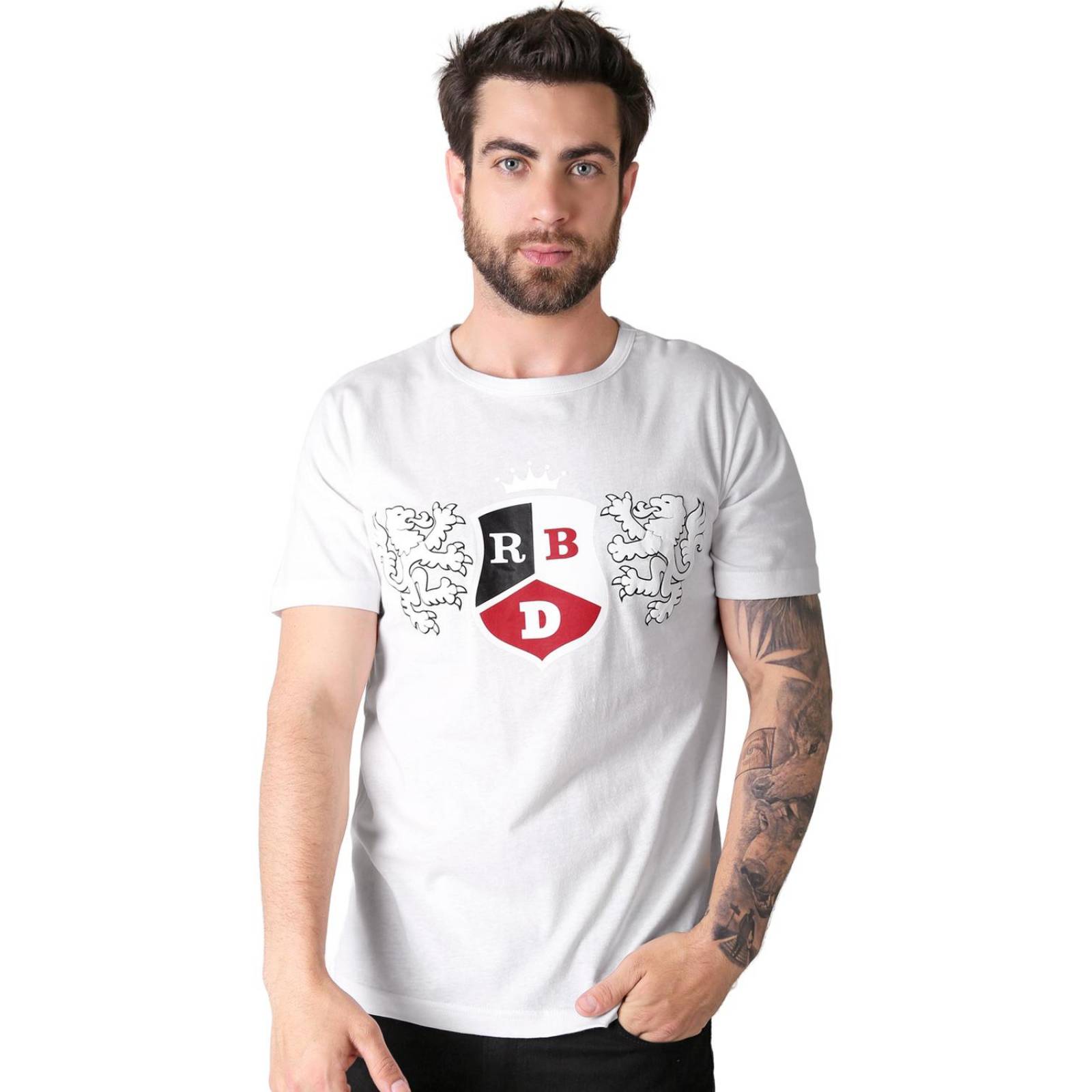 Playera Moda Camiseta Hombre Blanco Rbd Rebelde 58204865 