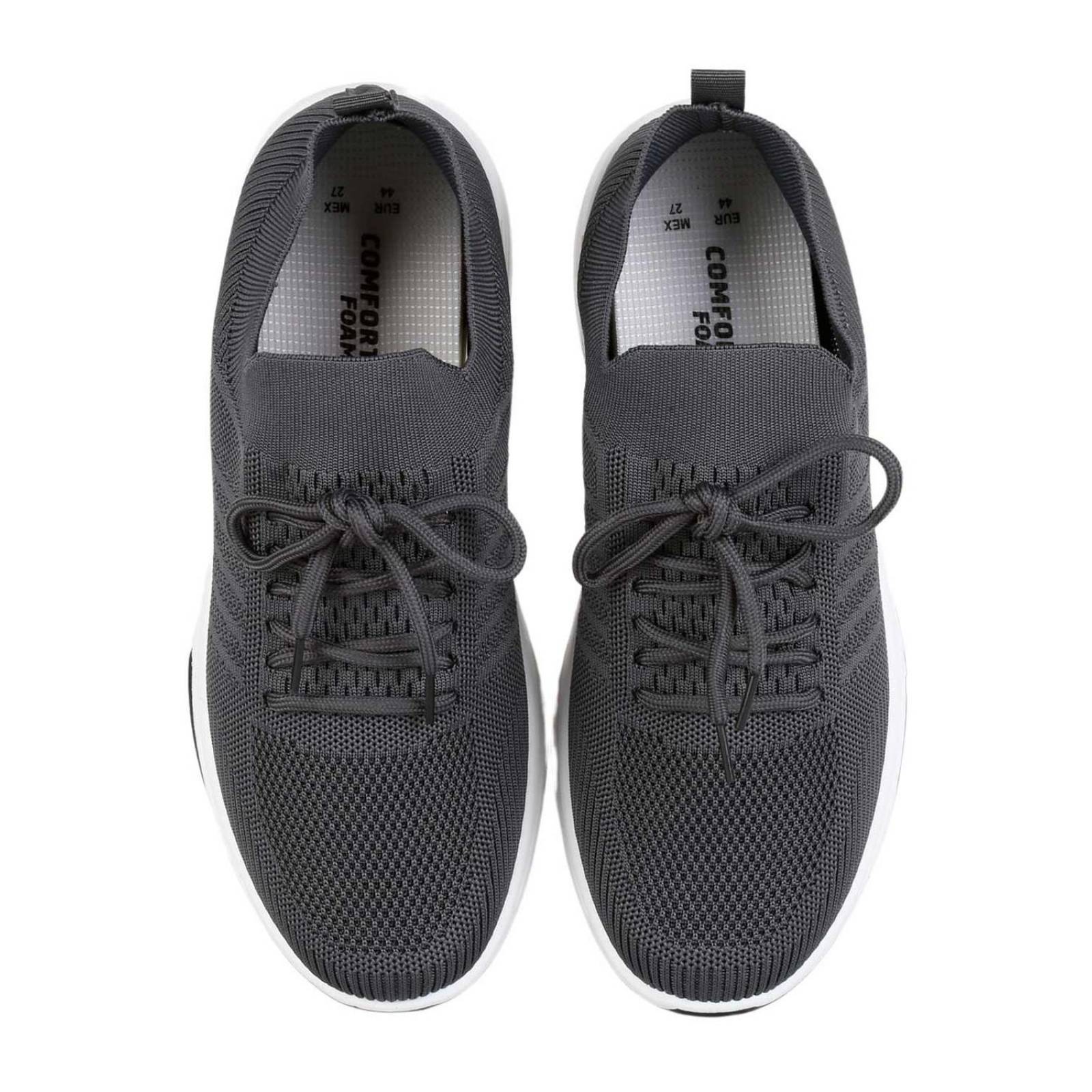 Tenis Hombre Casual Gris Comfort Foam 11404012 