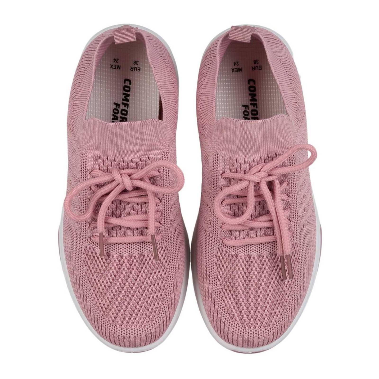 Tenis Mujer Casual Rosa Comfort Foam 11404009 