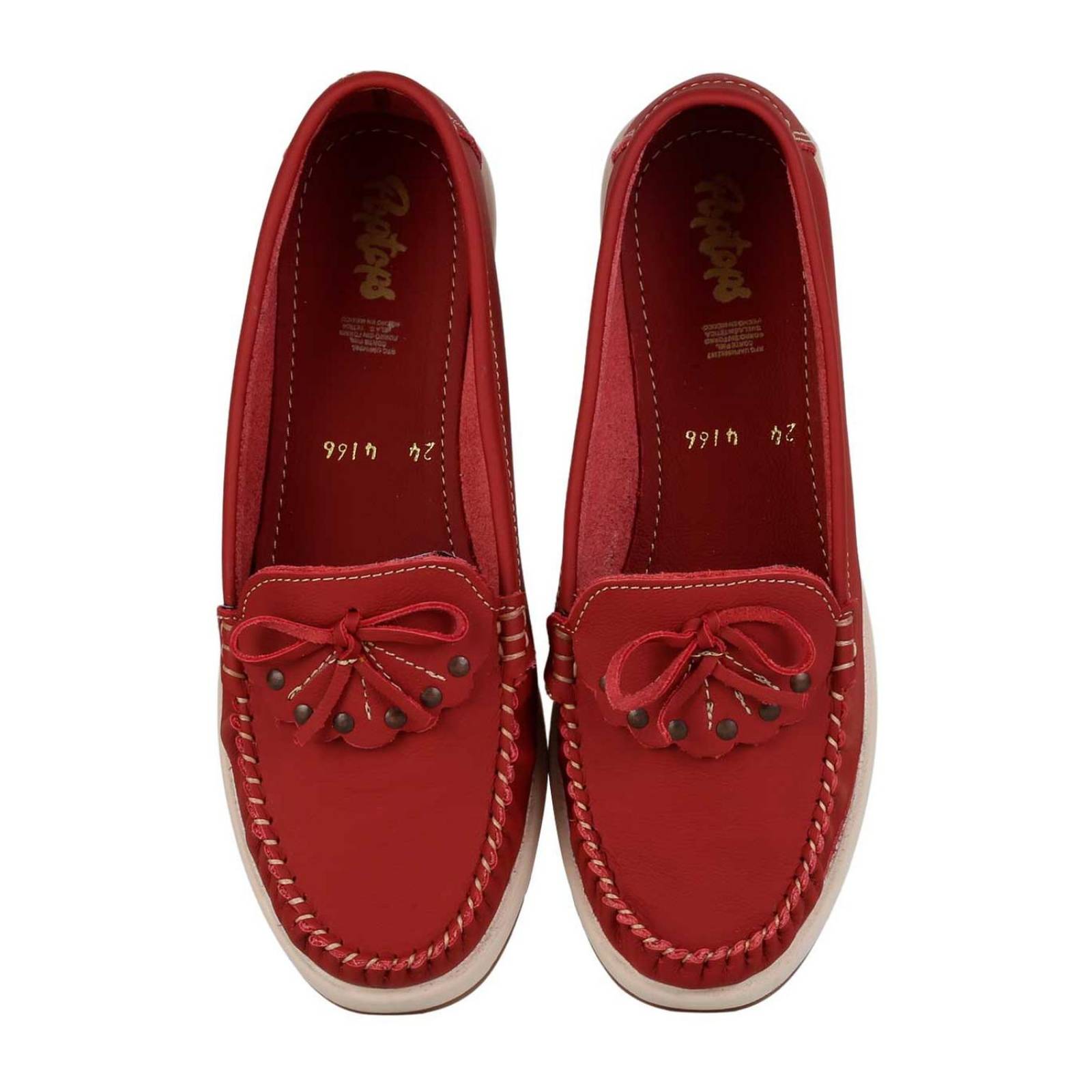 Zapato Mocasin Zapatos Rojos Piel Mujer Zapato Mujer Mocasín
