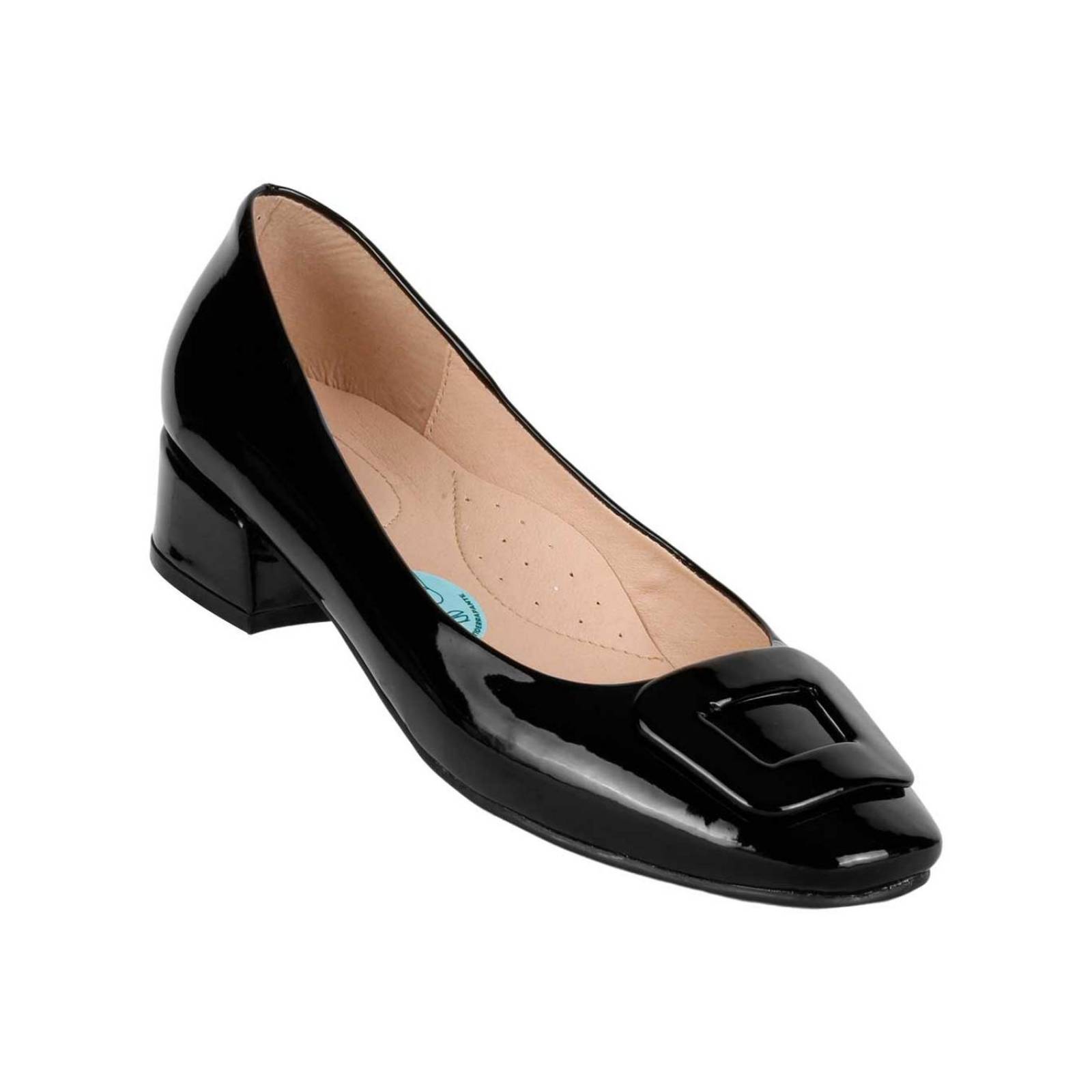 Zapato Mujer Mocasín Vestir Tacón Negro Valdano 01404000