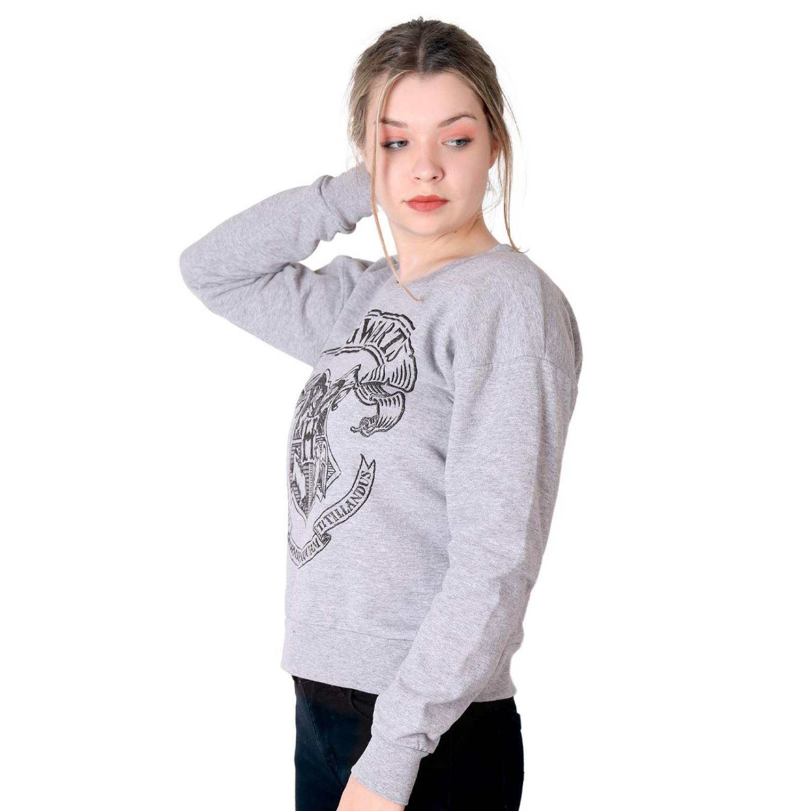 Sudadera Mujer Moda Sin Capucha Gris Harry Potter 58204871 