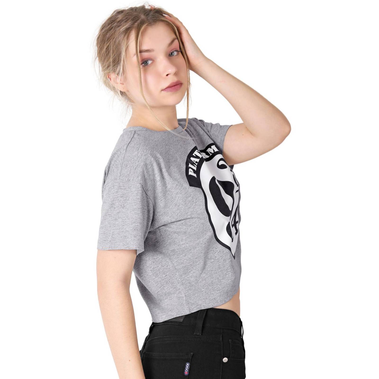 Playera Mujer Moda Camiseta Gris Harry Potter 58205001 