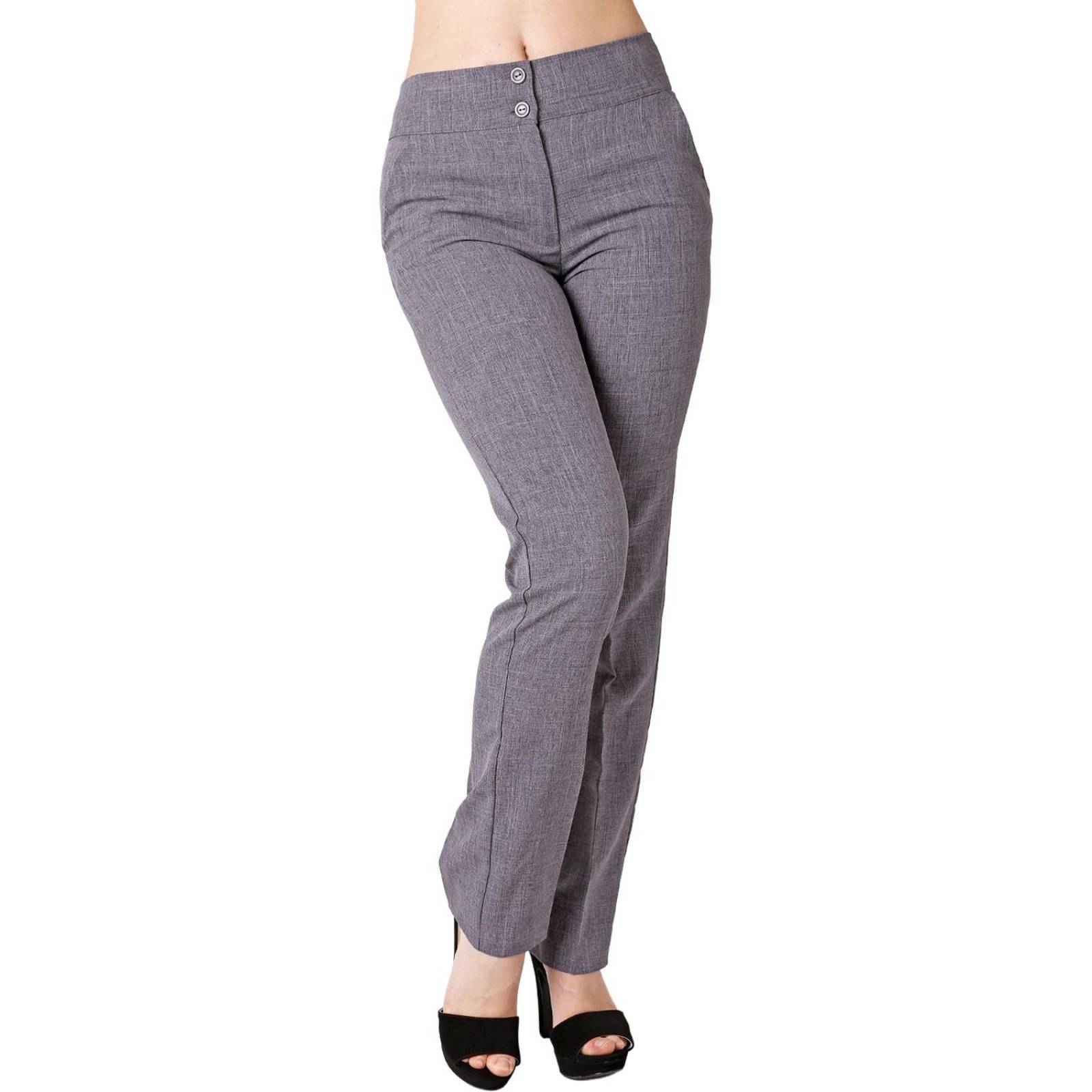 Pantalón Mujer Vestir Recto Gris Stfashion 79305000 .