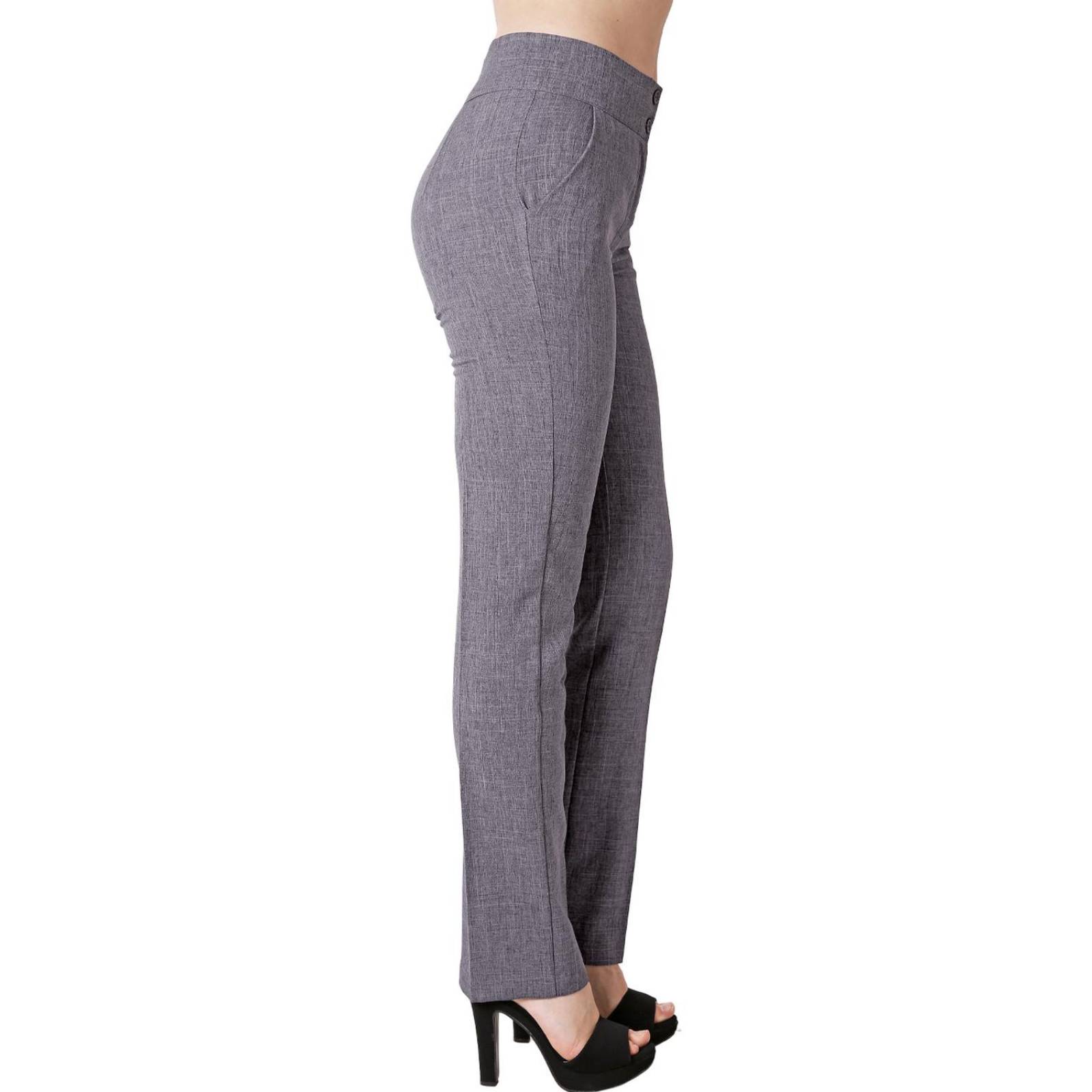 Pantalón Mujer Vestir Recto Gris Stfashion 79305000 .