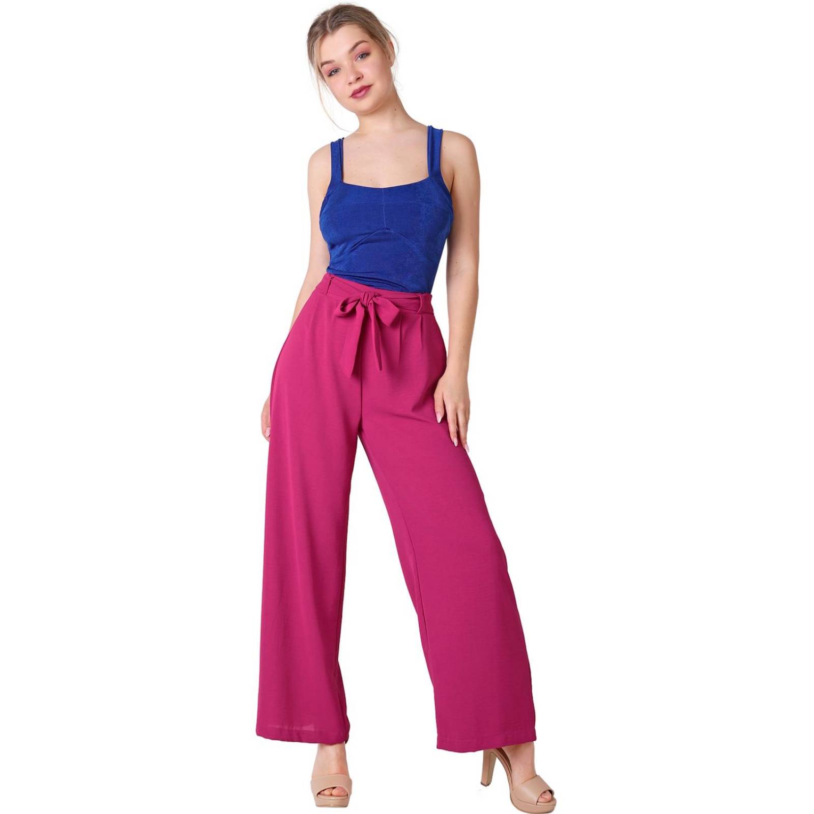 Pantalón Mujer Moda Recto Rosa Stfashion 79304645 .